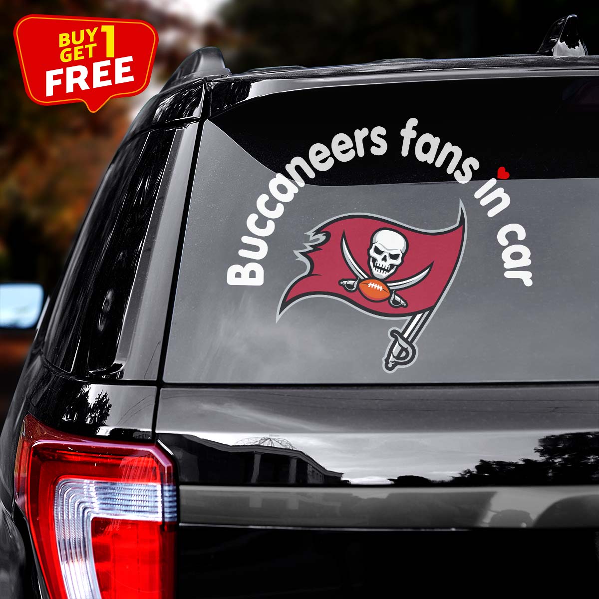 Tampa Bay Buccaneers Fan In Car Decal PT76346