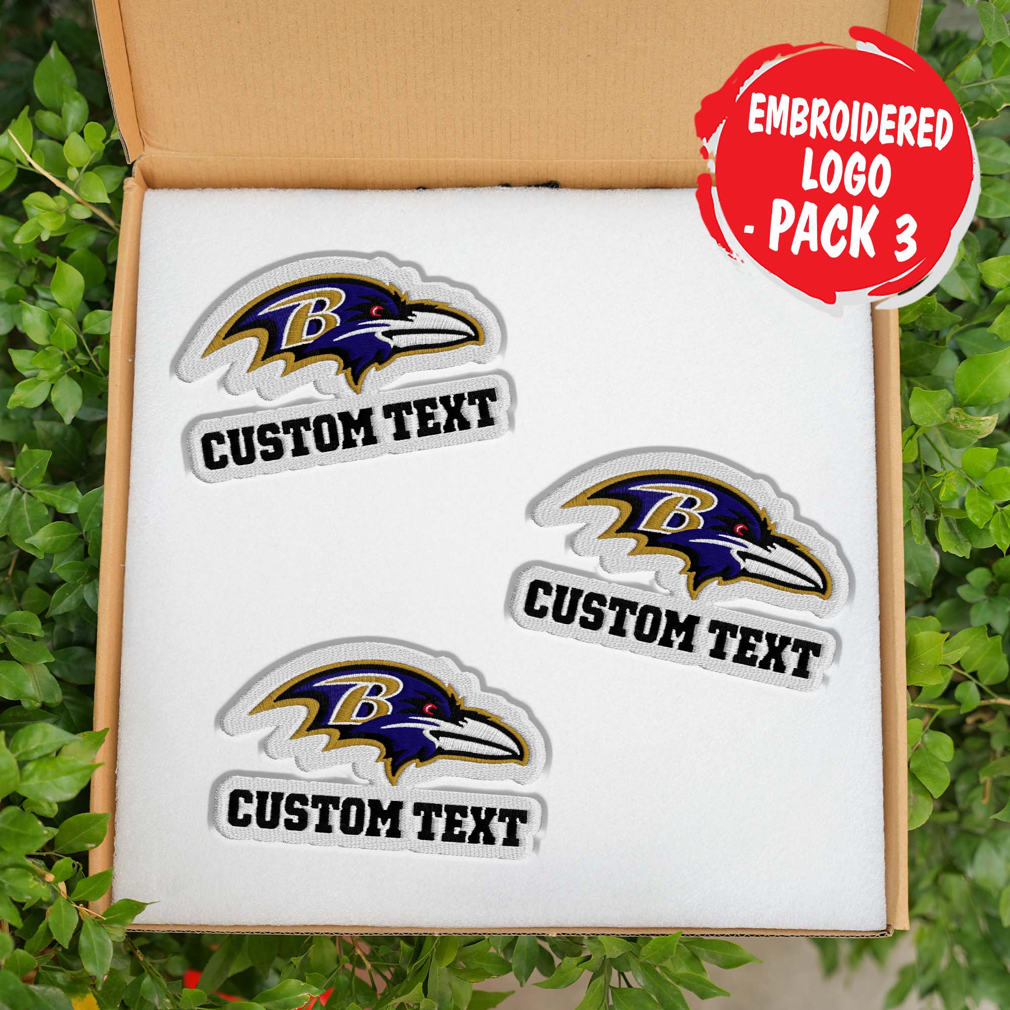 Baltimore Ravens Customizable Fabric Patch PT76444
