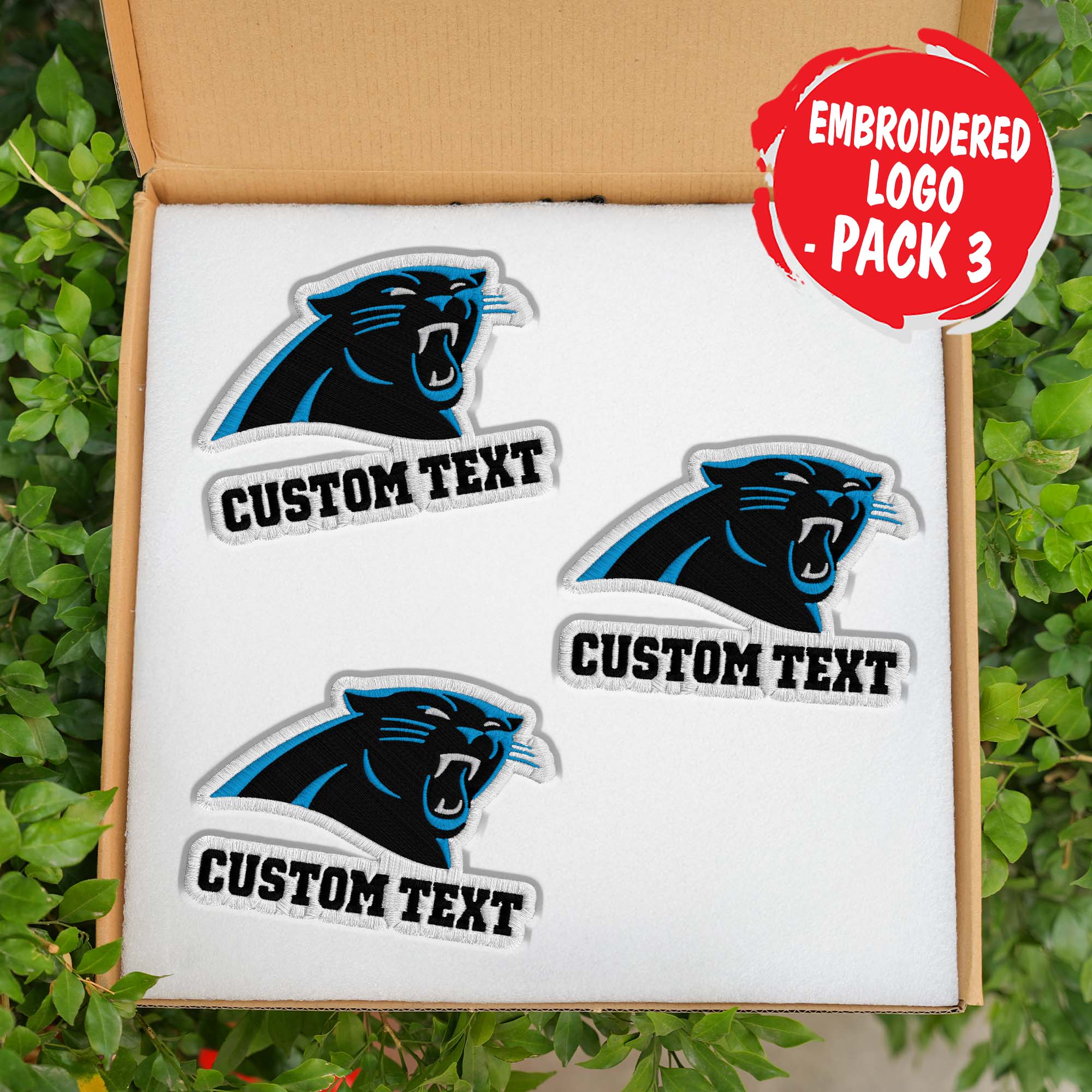 Carolina Panthers Customizable Fabric Patch PT76446