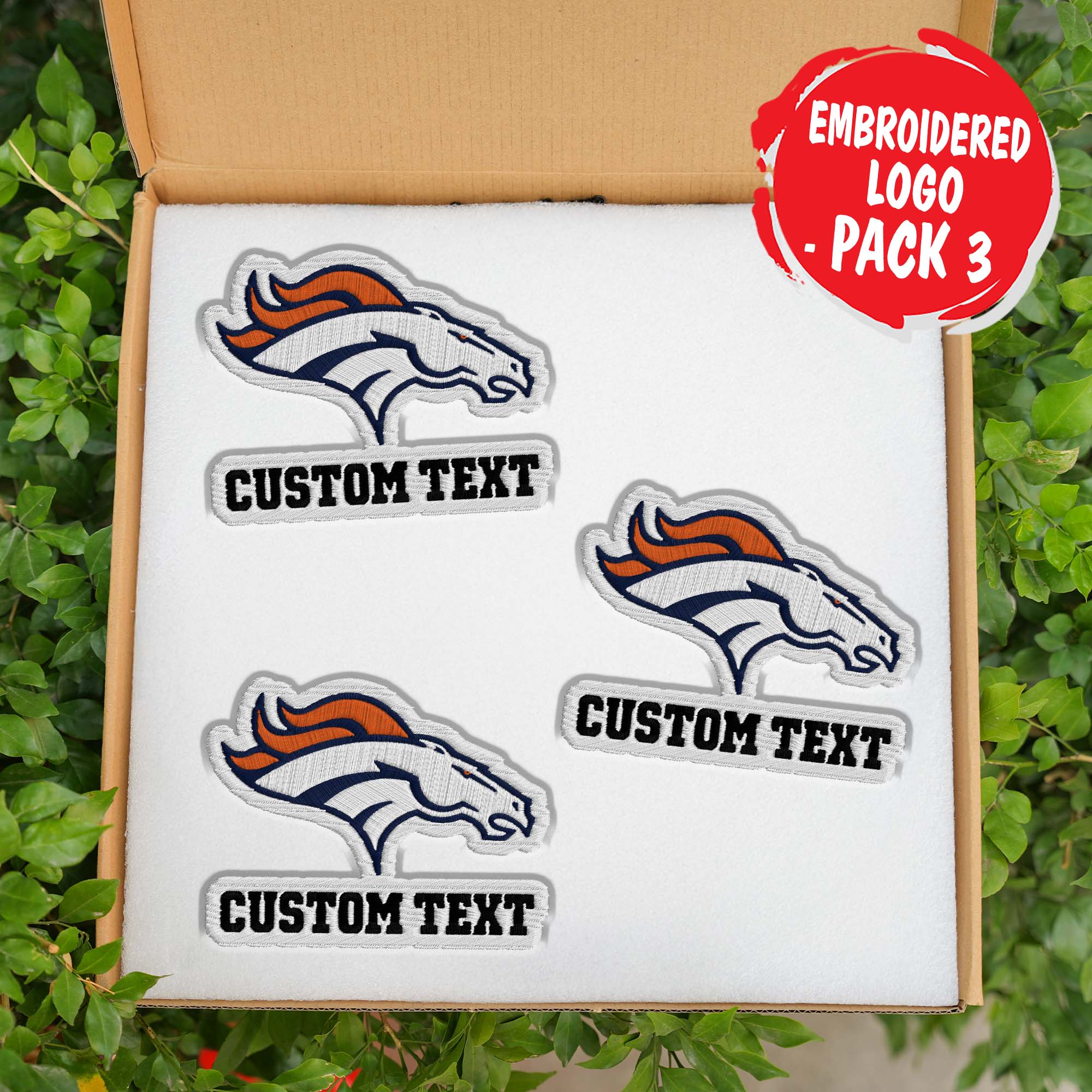 Denver Broncos Customizable Fabric Patch PT76451