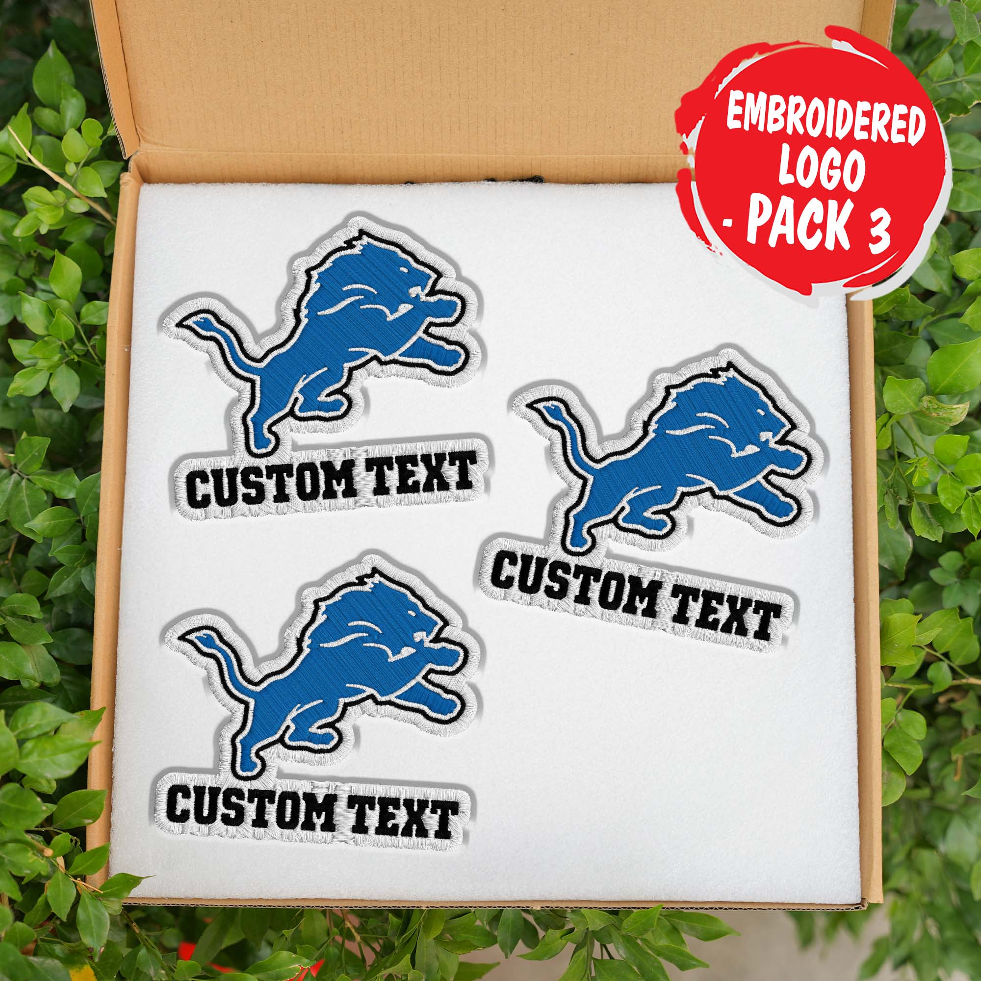 Detroit Lions Customizable Fabric Patch PT76452
