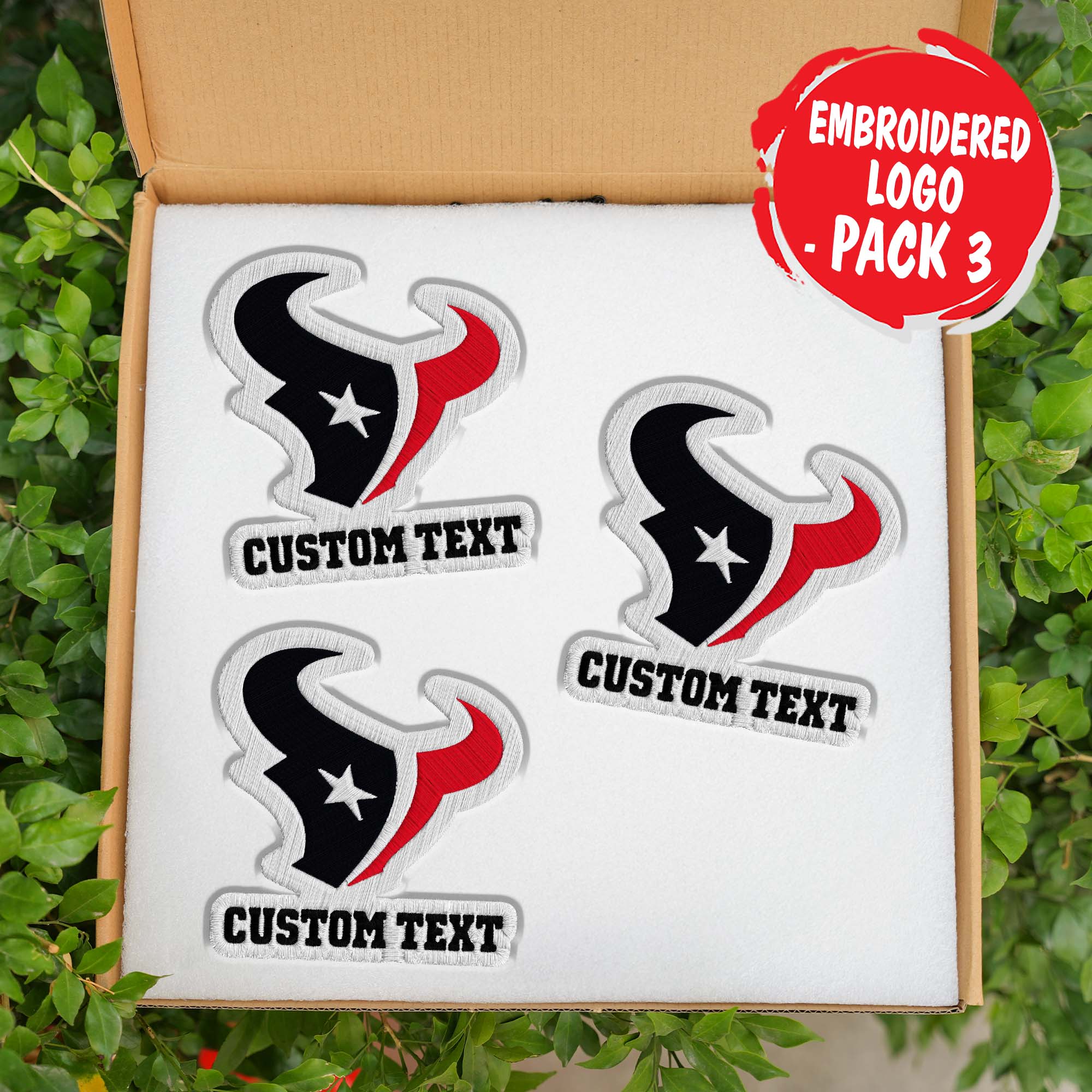 Houston Texans Customizable Fabric Patch PT76454