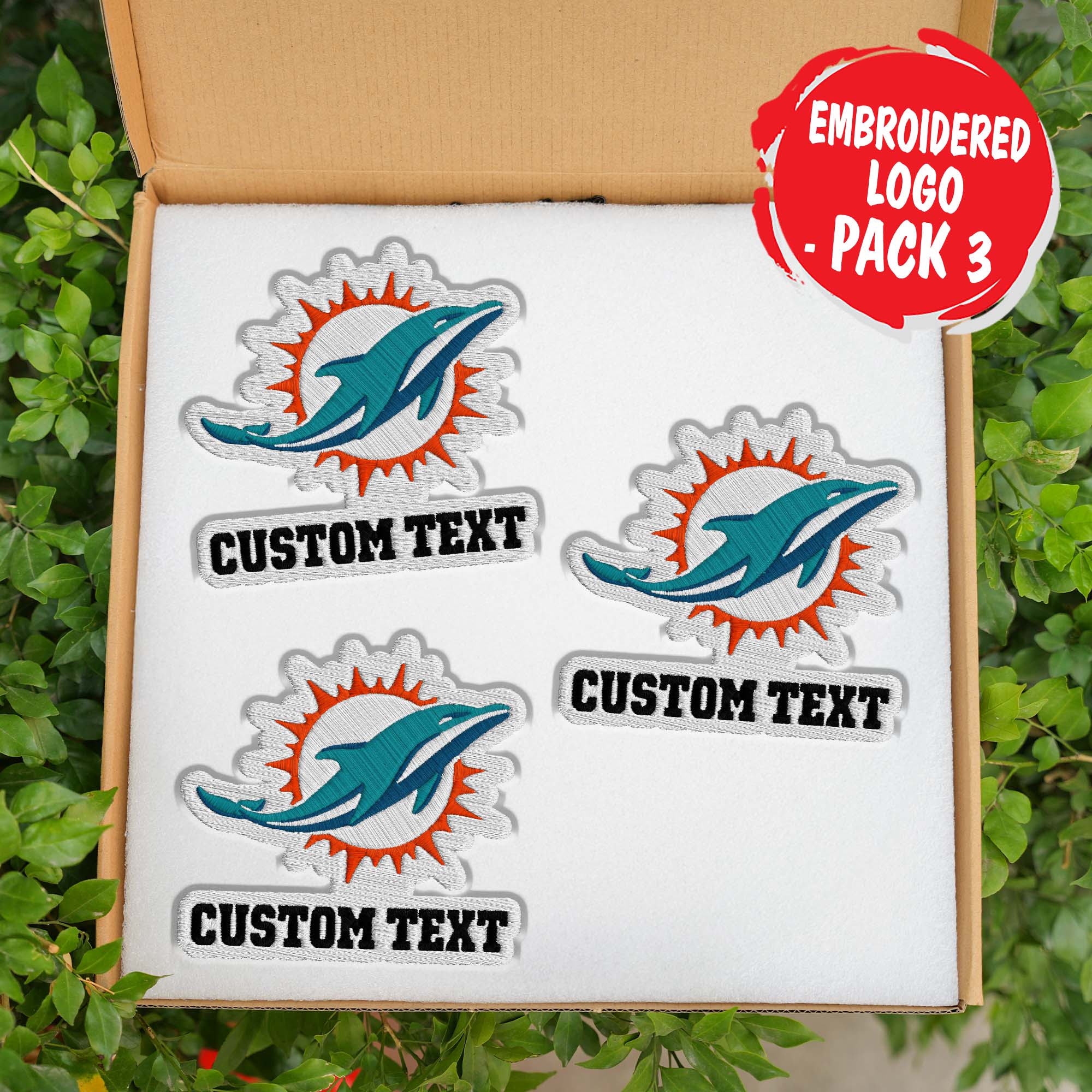Miami Dolphins Customizable Fabric Patch PT76461