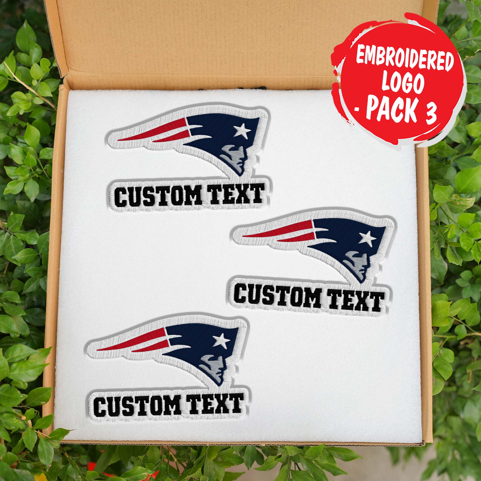 New England Patriots Customizable Fabric Patch PT76463