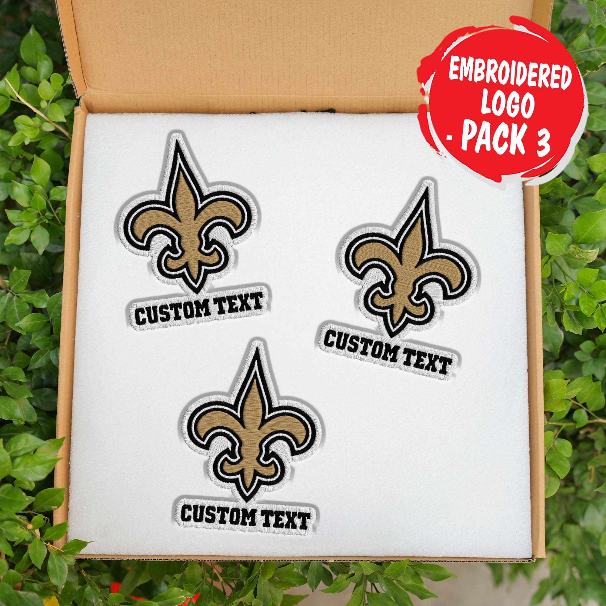 New Orleans Saints Customizable Fabric Patch PT76464