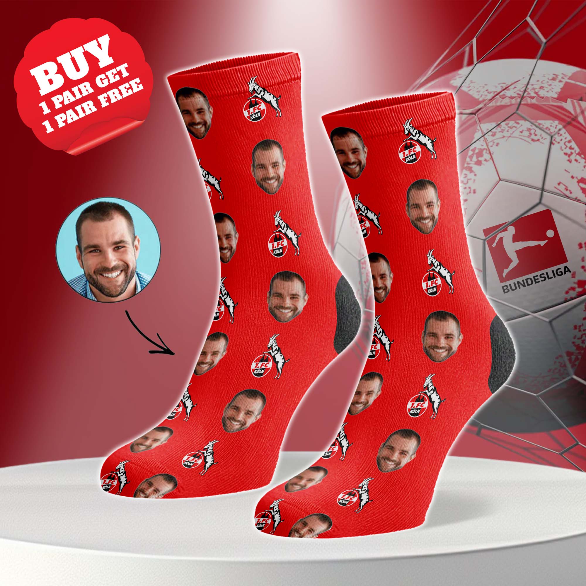 1. FC Köln Personalized Middle Tube Socks PT76476