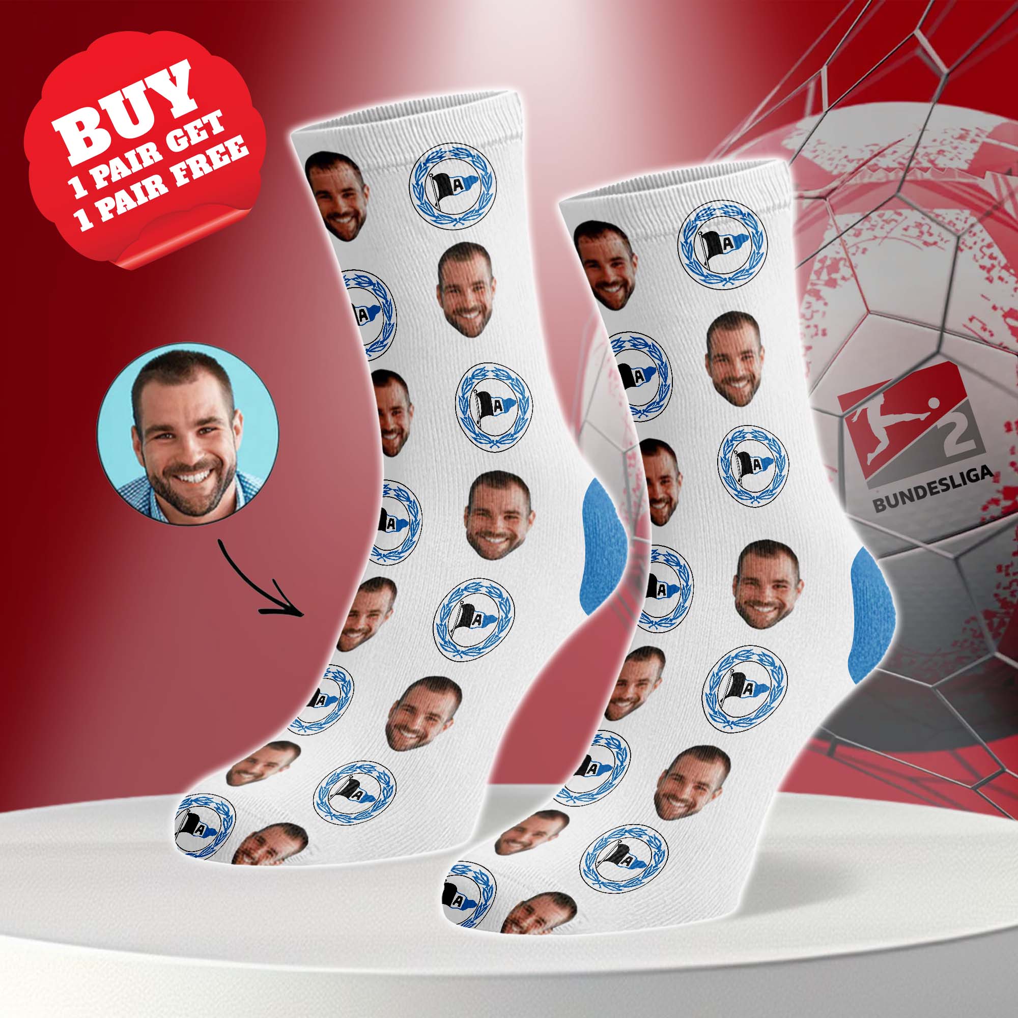 Arminia Bielefeld Personalized Middle Tube Socks PT76496