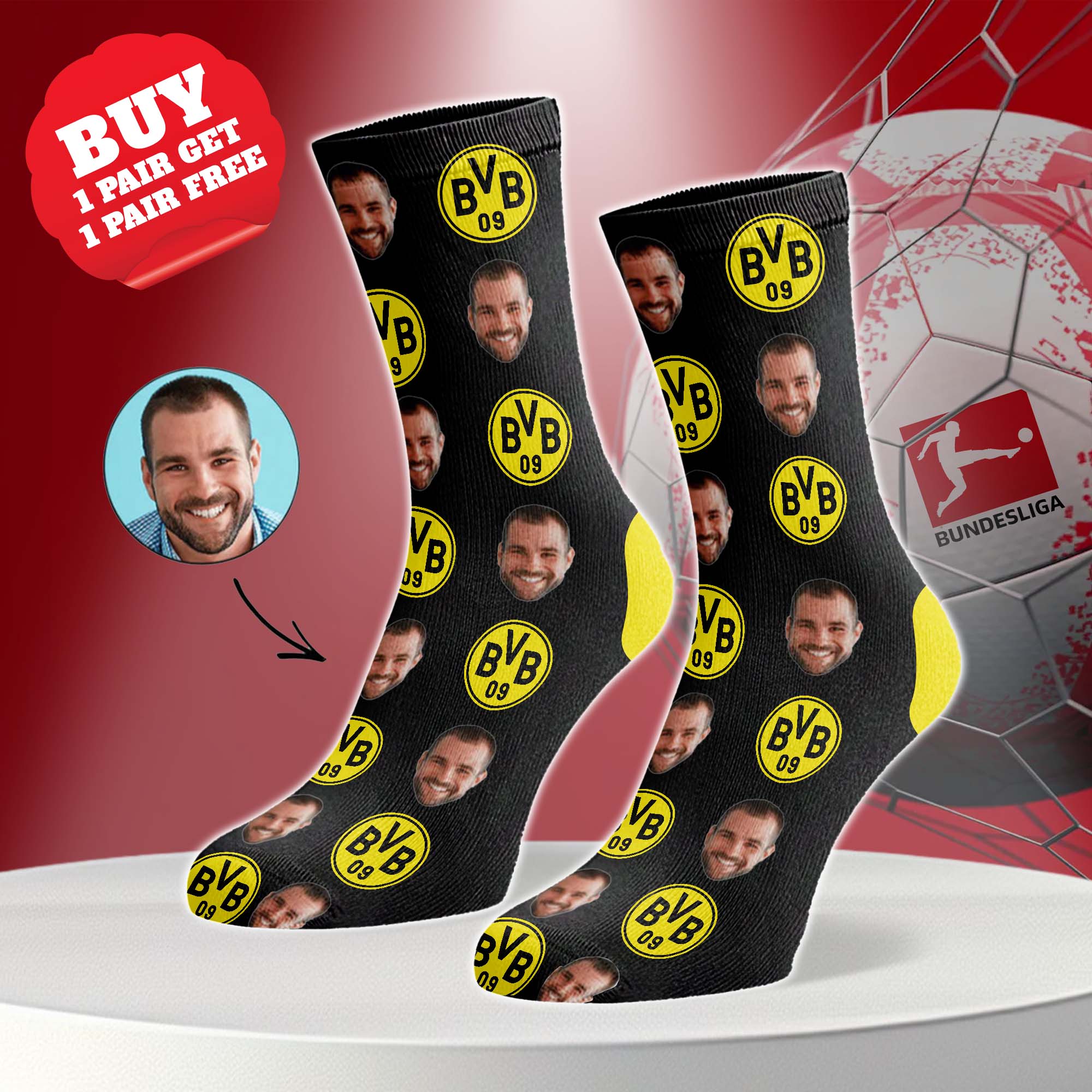 Borussia Dortmund Personalized Middle Tube Socks PT76480