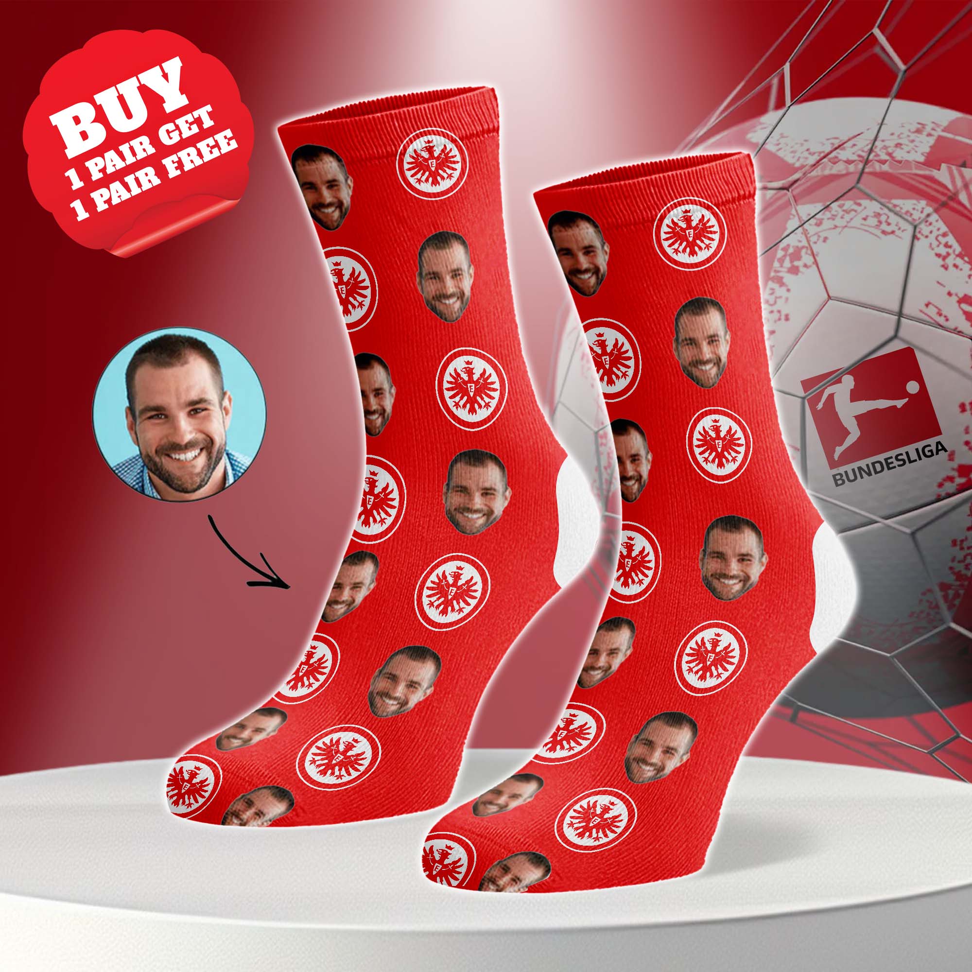 Eintracht Frankfurt Personalized Middle Tube Socks PT76482