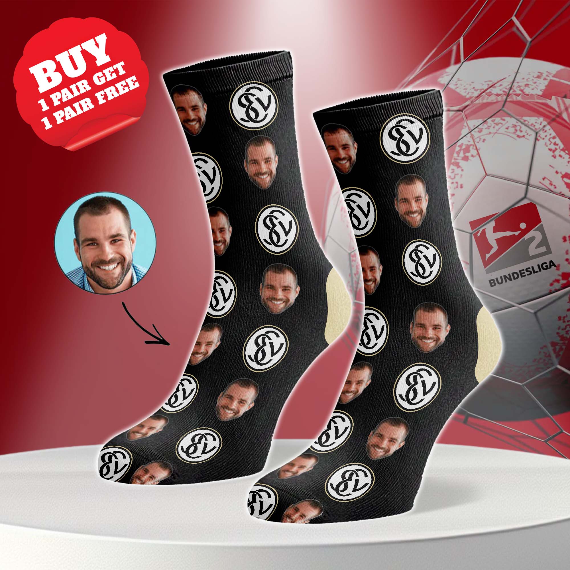 SV Elversberg Personalized Middle Tube Socks PT76511