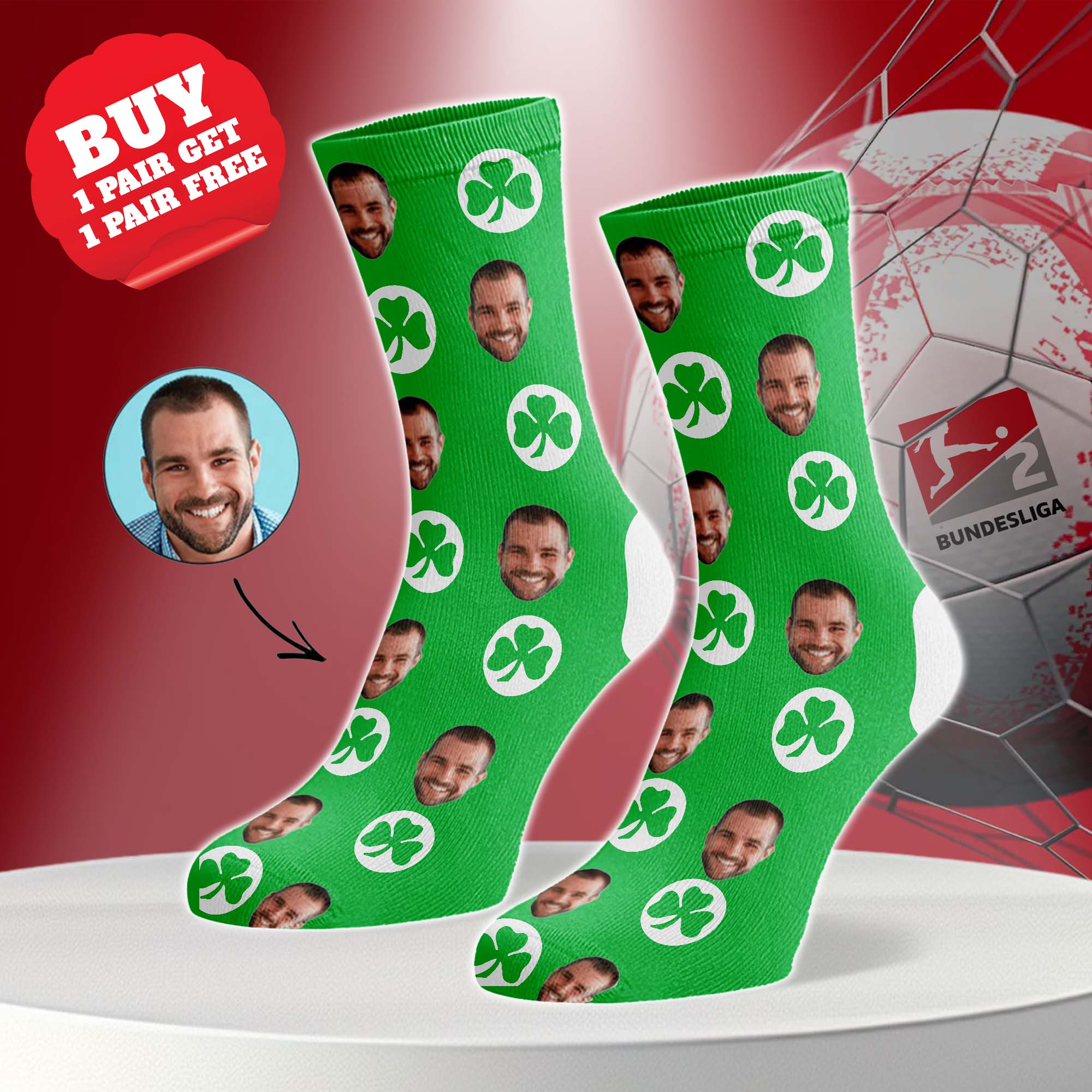 SpVgg Greuther Fürth Personalized Middle Tube Socks PT76508