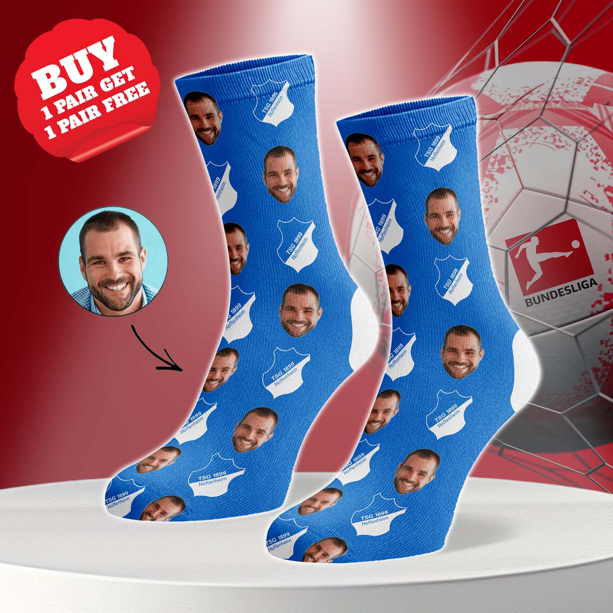TSG 1899 Hoffenheim Personalized Middle Tube Socks PT76489