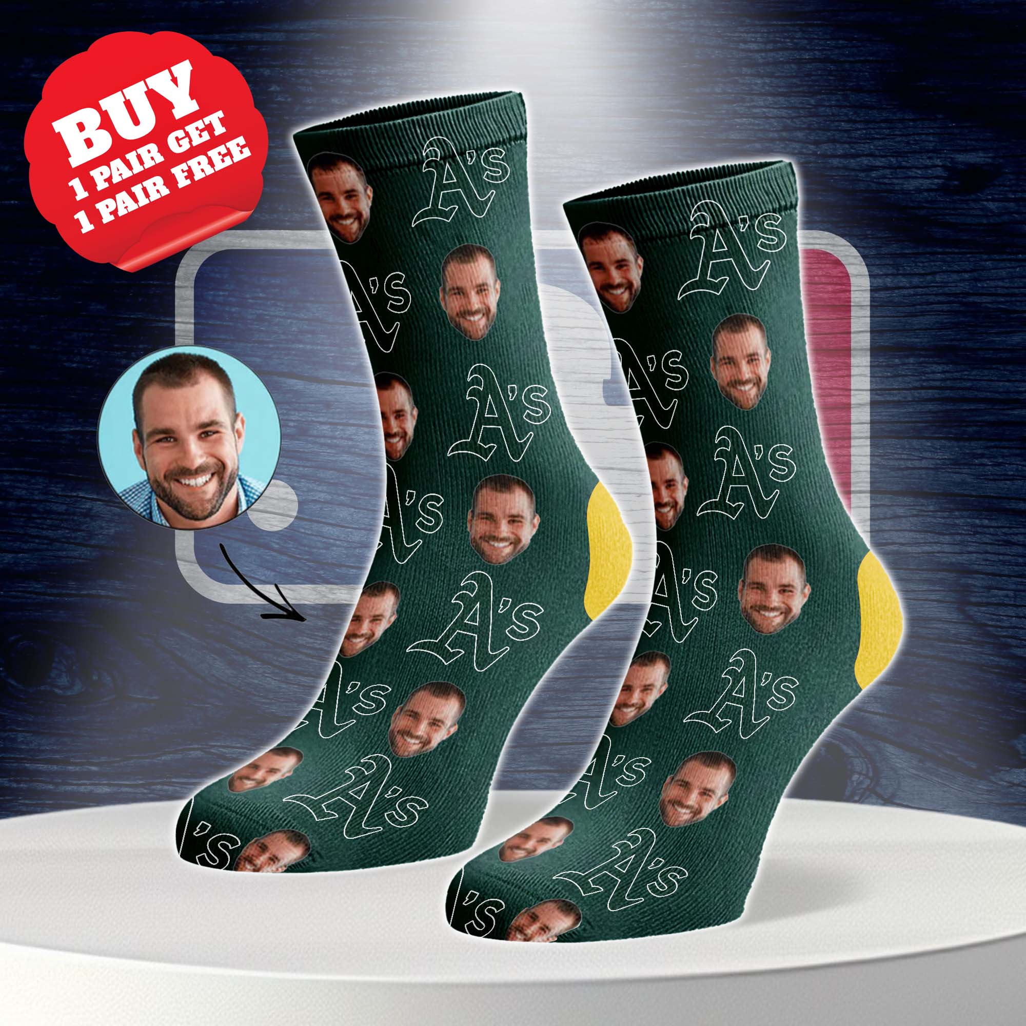 Athletics Personalized Middle Tube Socks PT76576