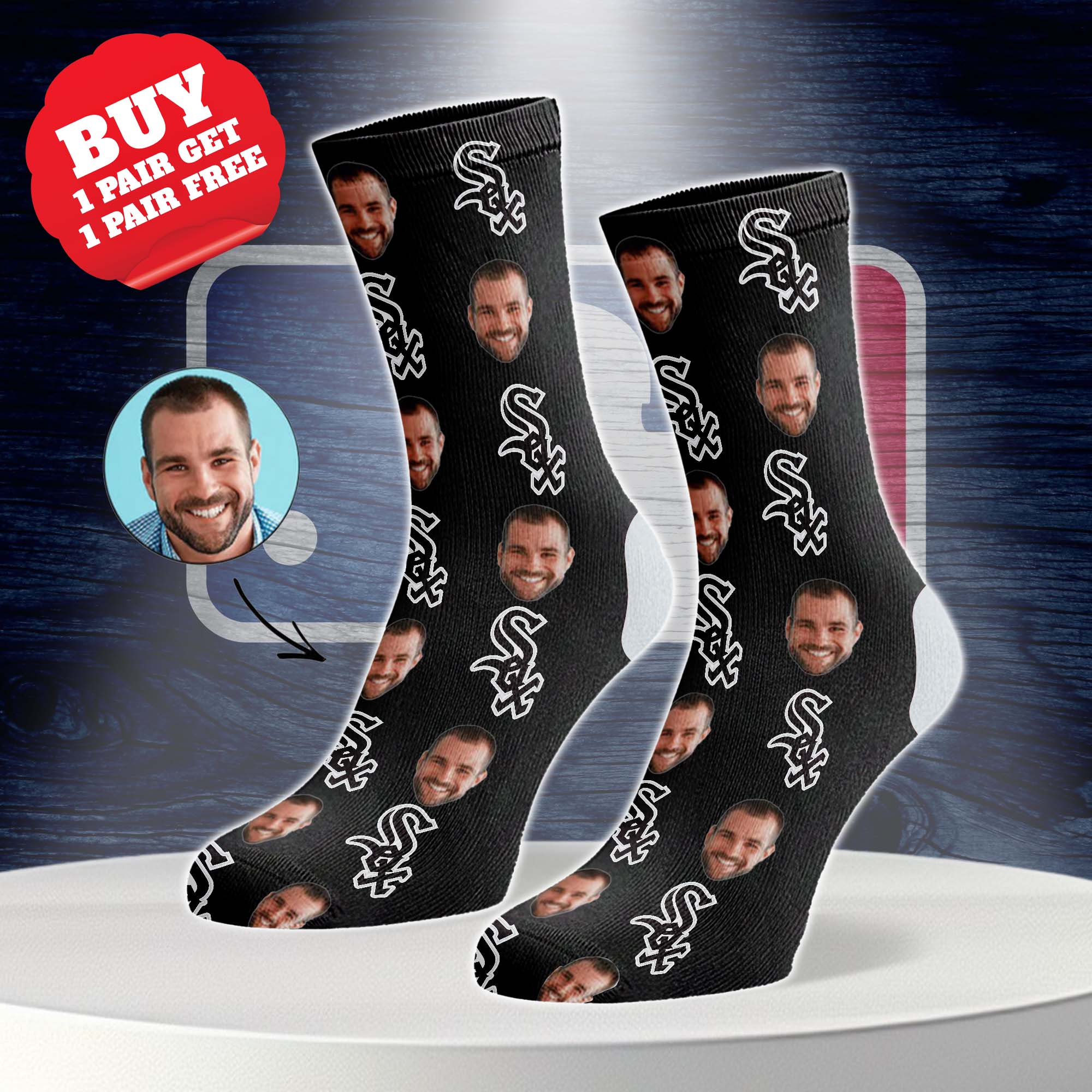Chicago White Sox Personalized Middle Tube Socks PT76581