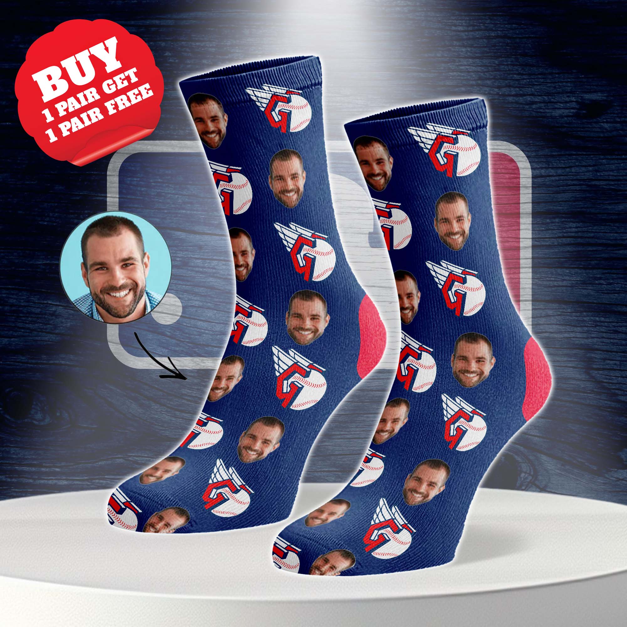 Cleveland Guardians Personalized Middle Tube Socks PT76583