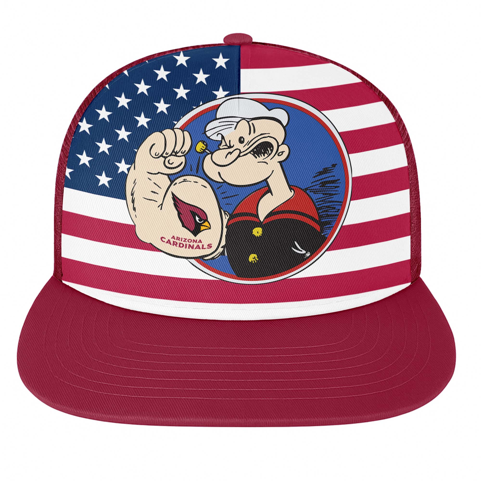 Arizona Cardinal Vintage - NFL X Popeye Snapback Hat PT76706