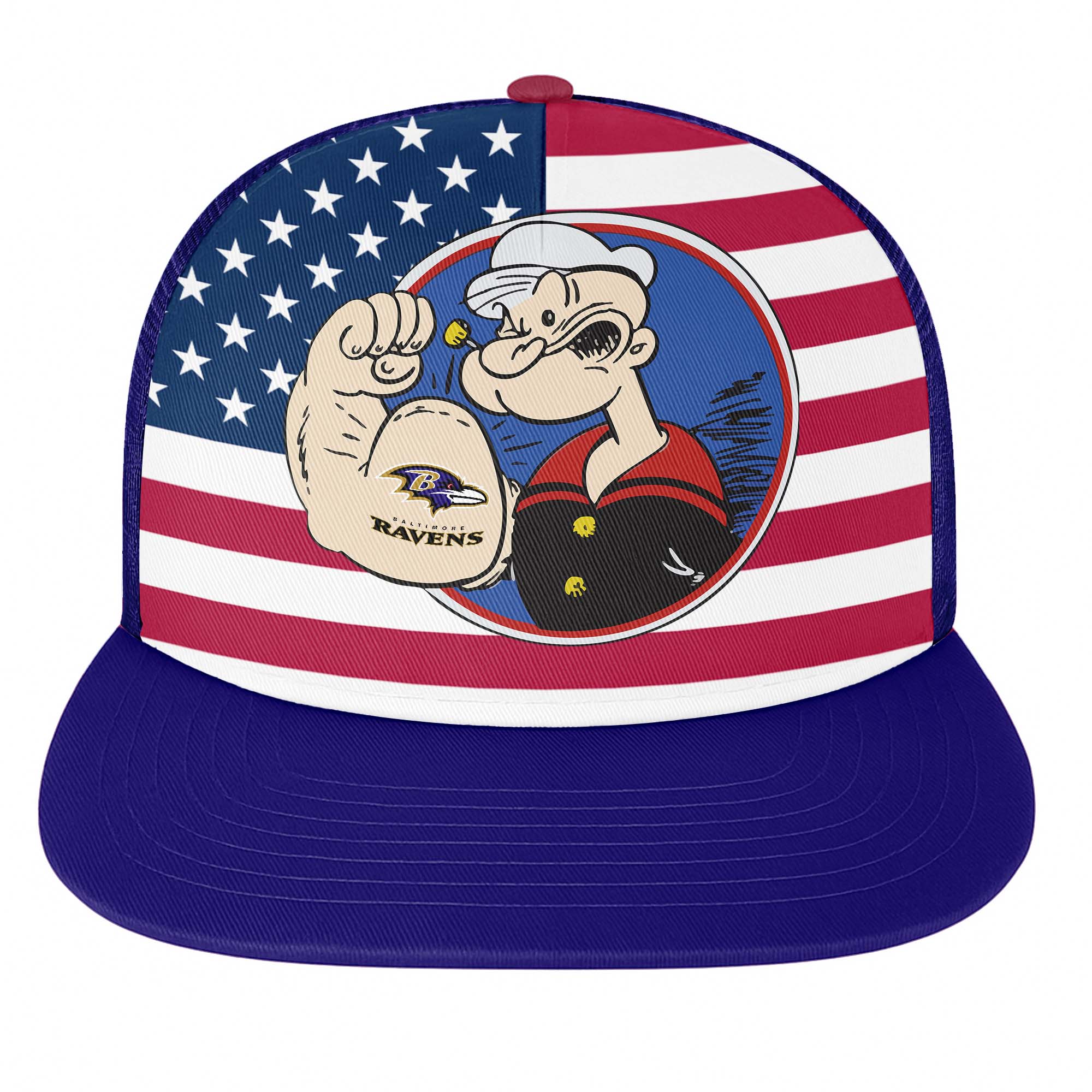 Baltimore Ravens Vintage - NFL X Popeye Snapback Hat PT76708