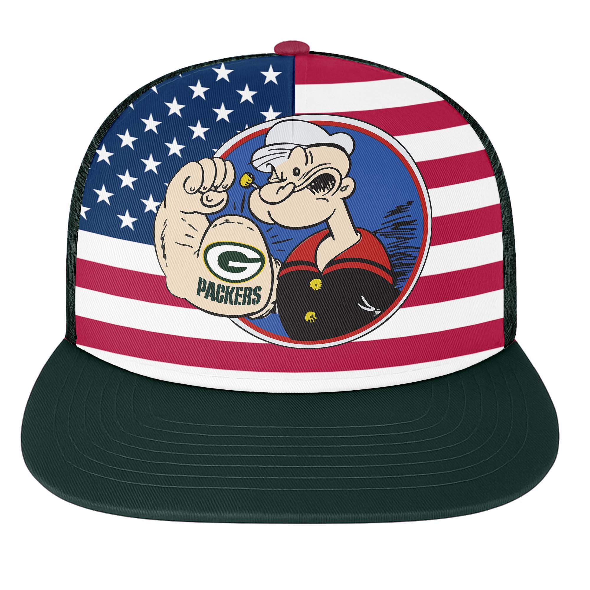 Green Bay Packers Vintage - NFL X Popeye Snapback Hat PT76717