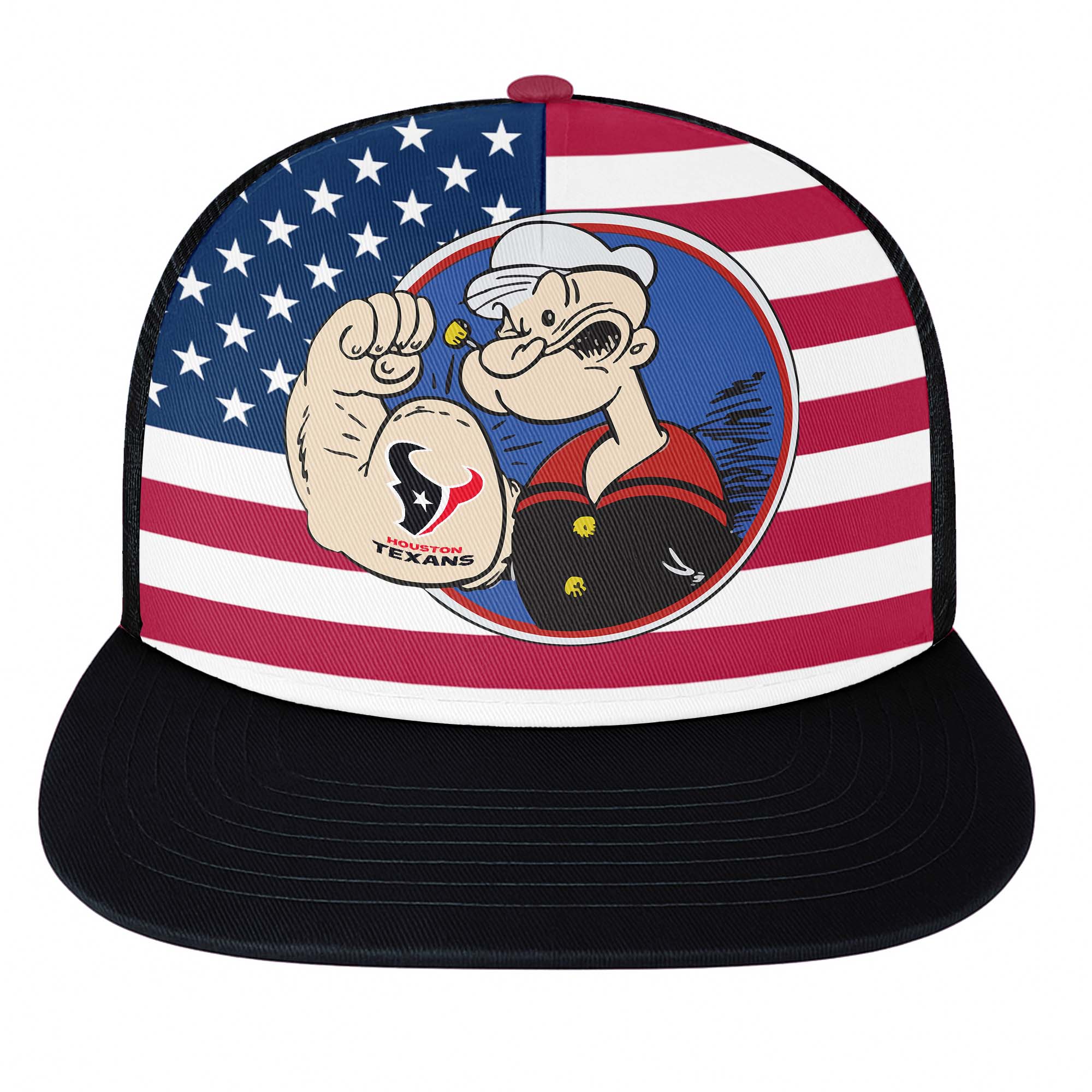 Houston Texans Vintage - NFL X Popeye Snapback Hat PT76718