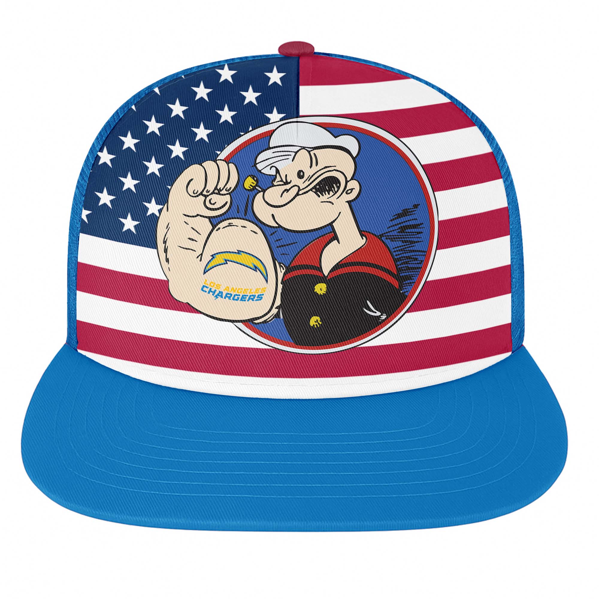 Los Angeles Chargers Vintage - NFL X Popeye Snapback Hat PT76723