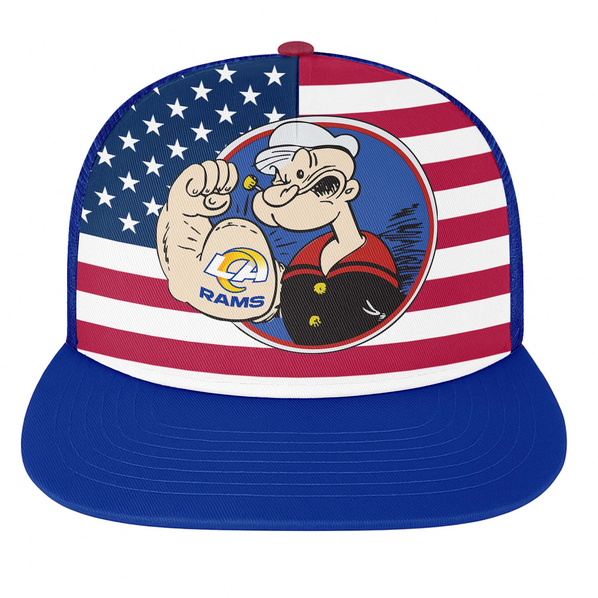 Los Angeles Rams Vintage - NFL X Popeye Snapback Hat PT76724