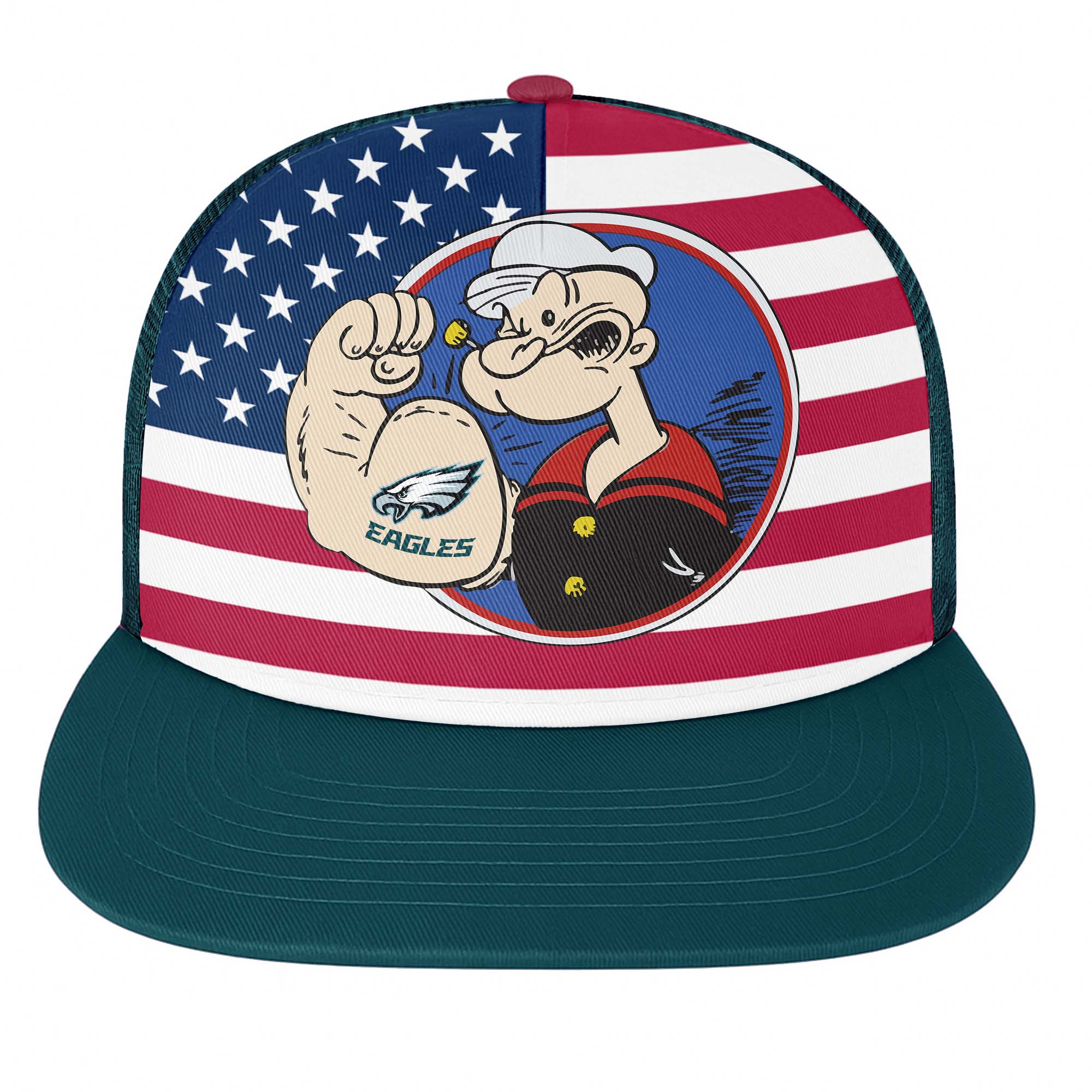 Philadelphia Eagles Vintage - NFL X Popeye Snapback Hat PT76731