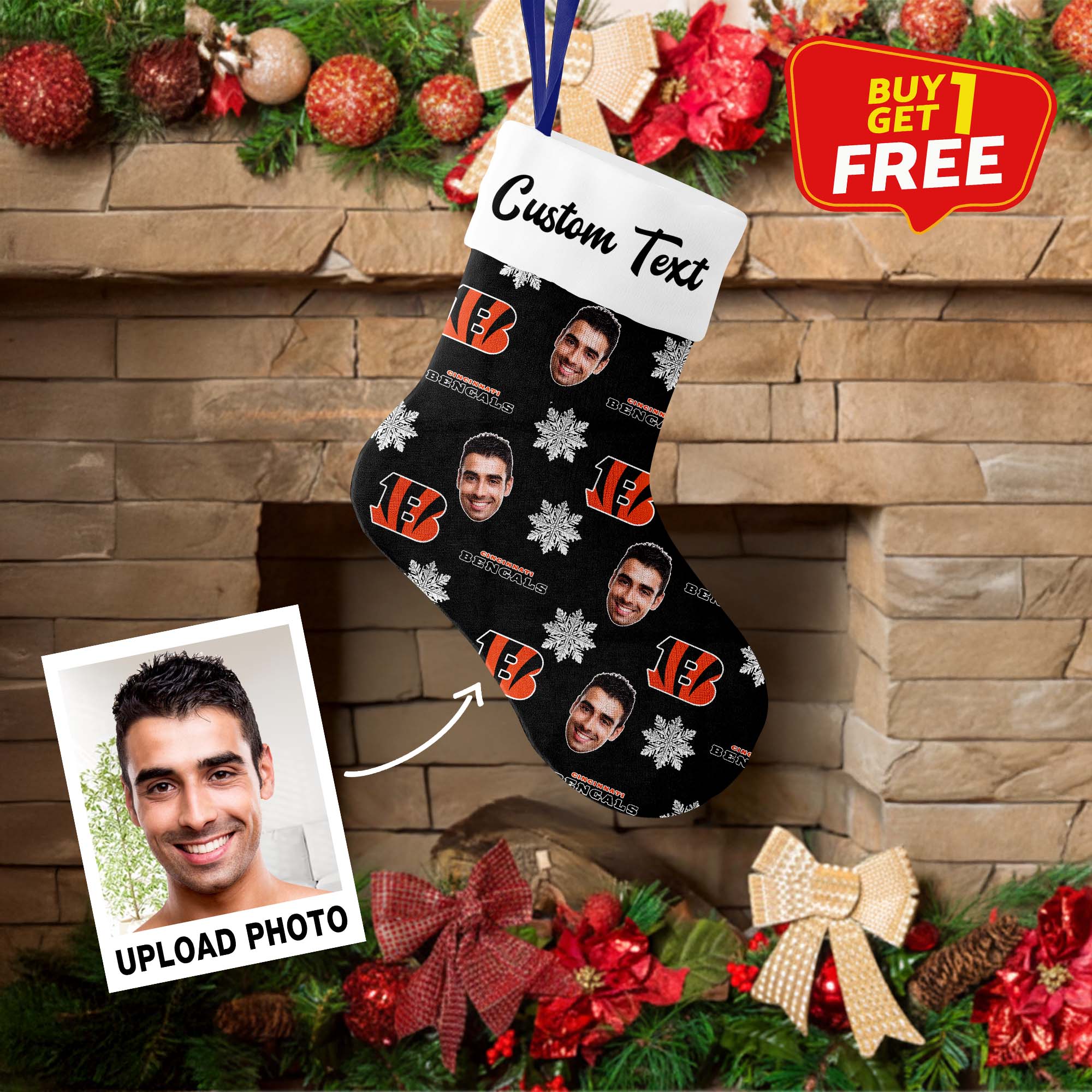 Cincinnati Bengals Christmas Stocking Socks PT76679