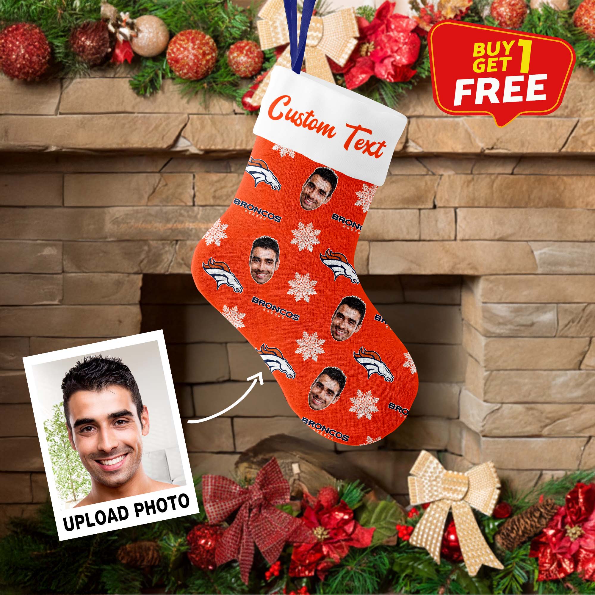 Denver Broncos Christmas Stocking Socks PT76682