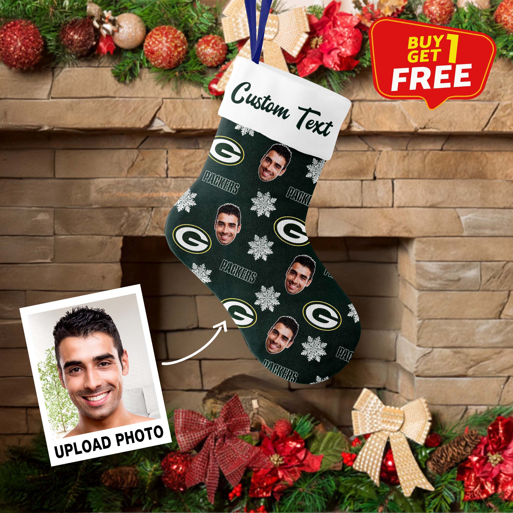 Green Bay Packers Christmas Stocking Socks PT76684