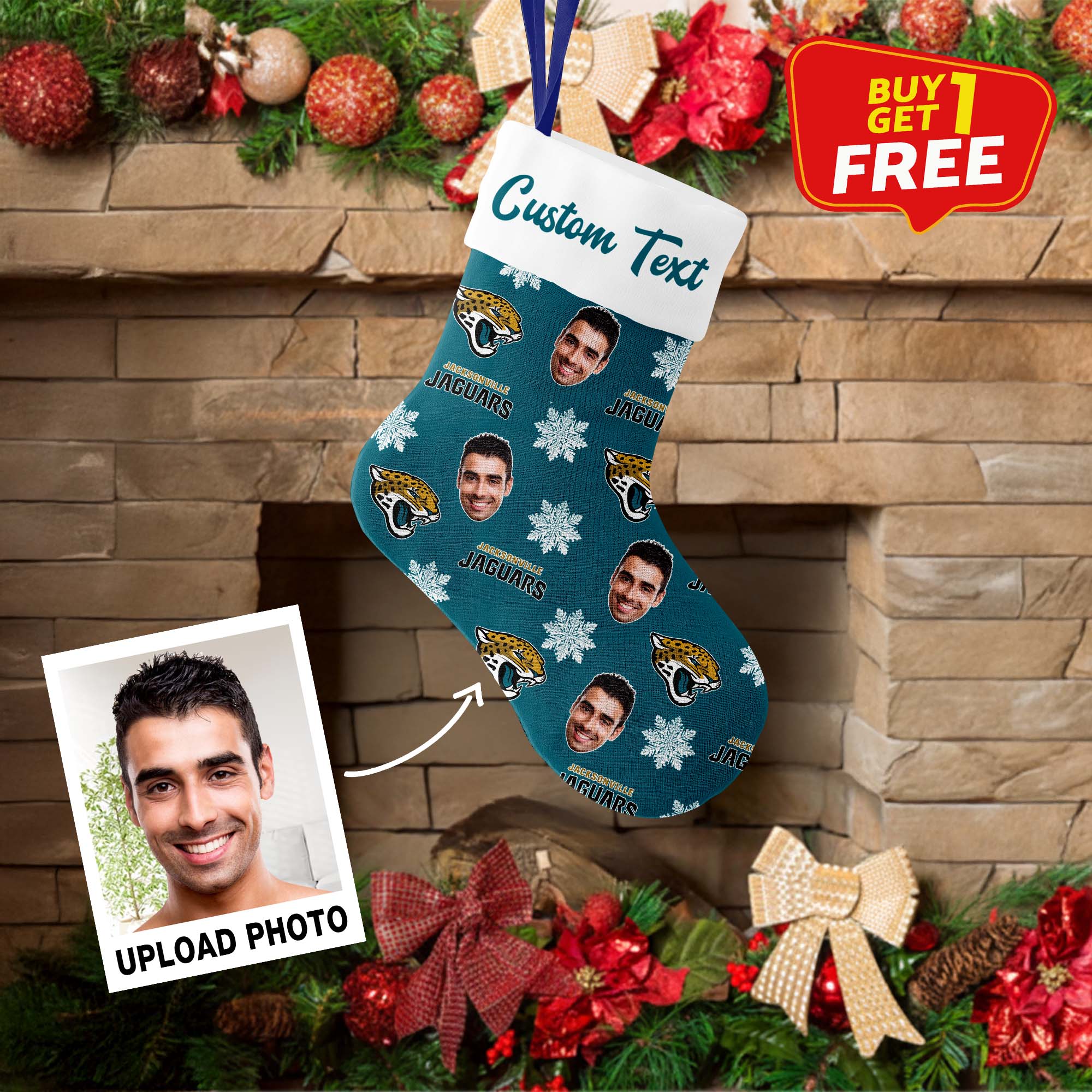 Jacksonville Jaguars Christmas Stocking Socks PT76687