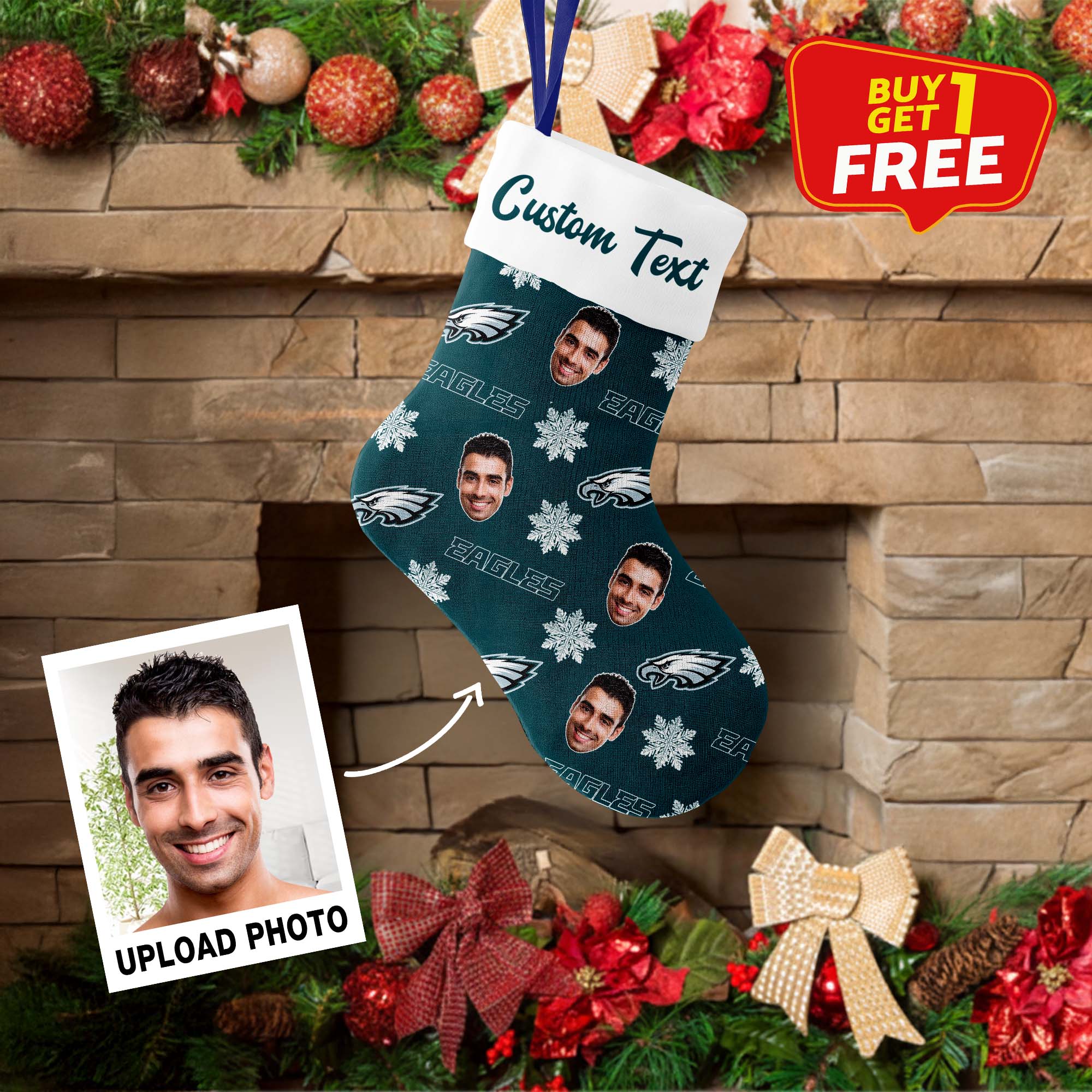Philadelphia Eagles Christmas Stocking Socks PT76698