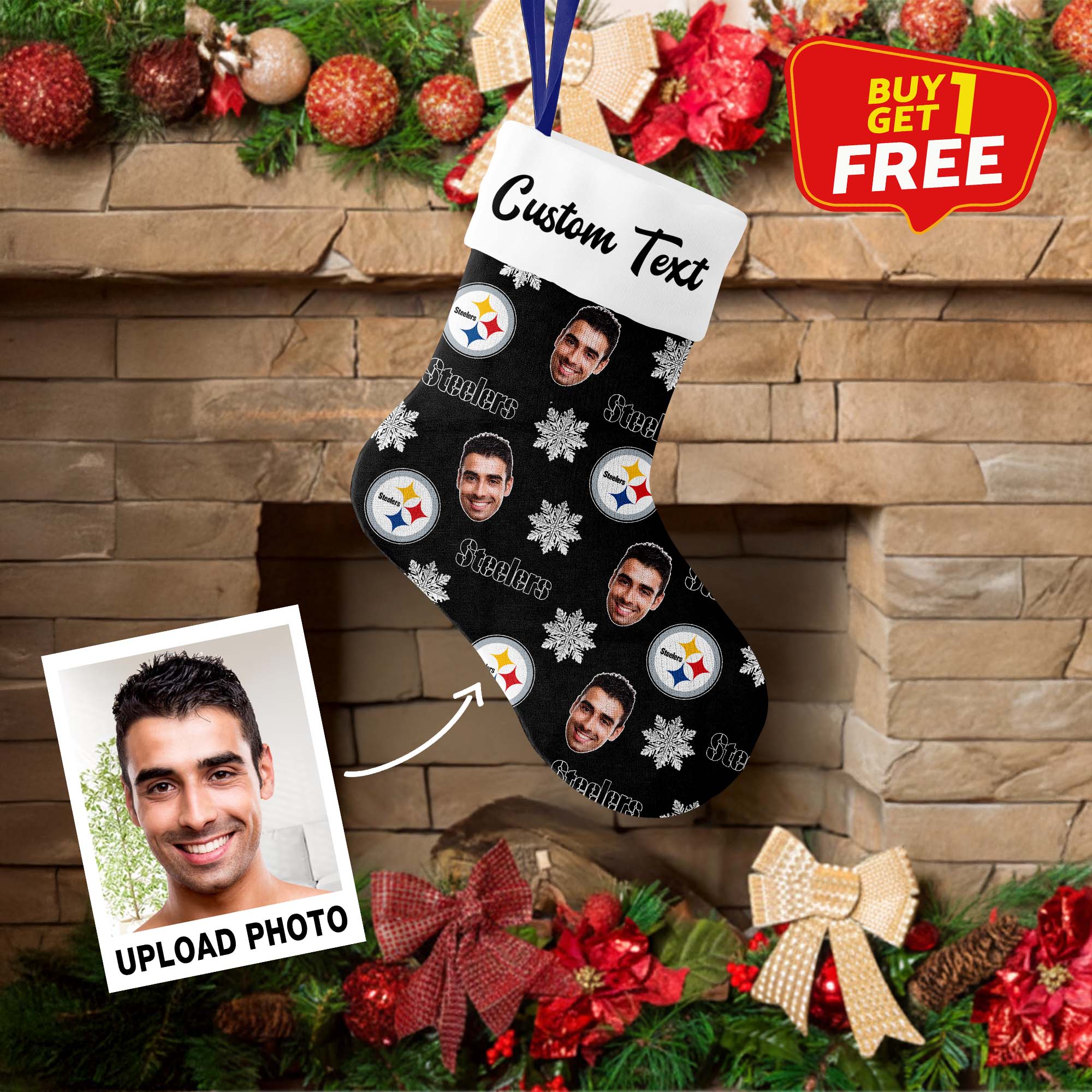 Pittsburgh Steelers Christmas Stocking Socks PT76699