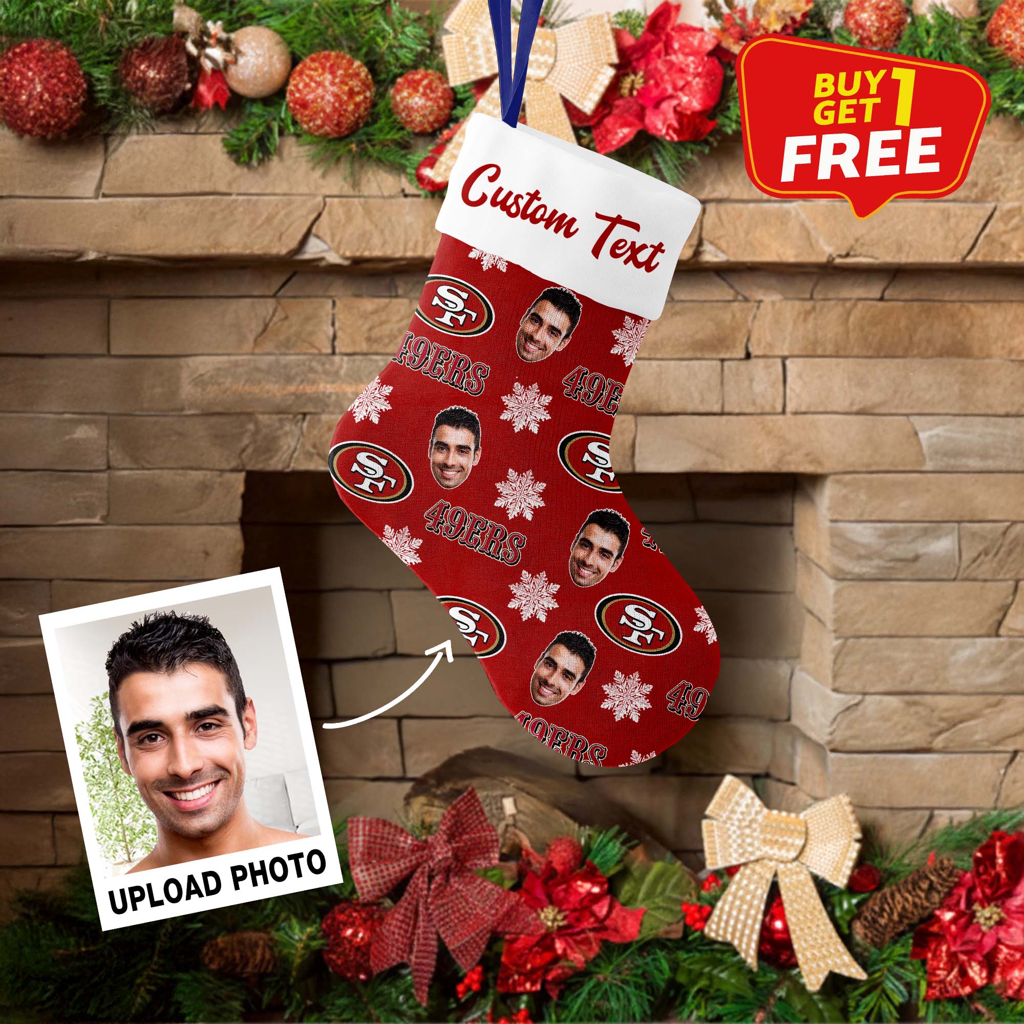 San Francisco 49ers Christmas Stocking Socks PT76700