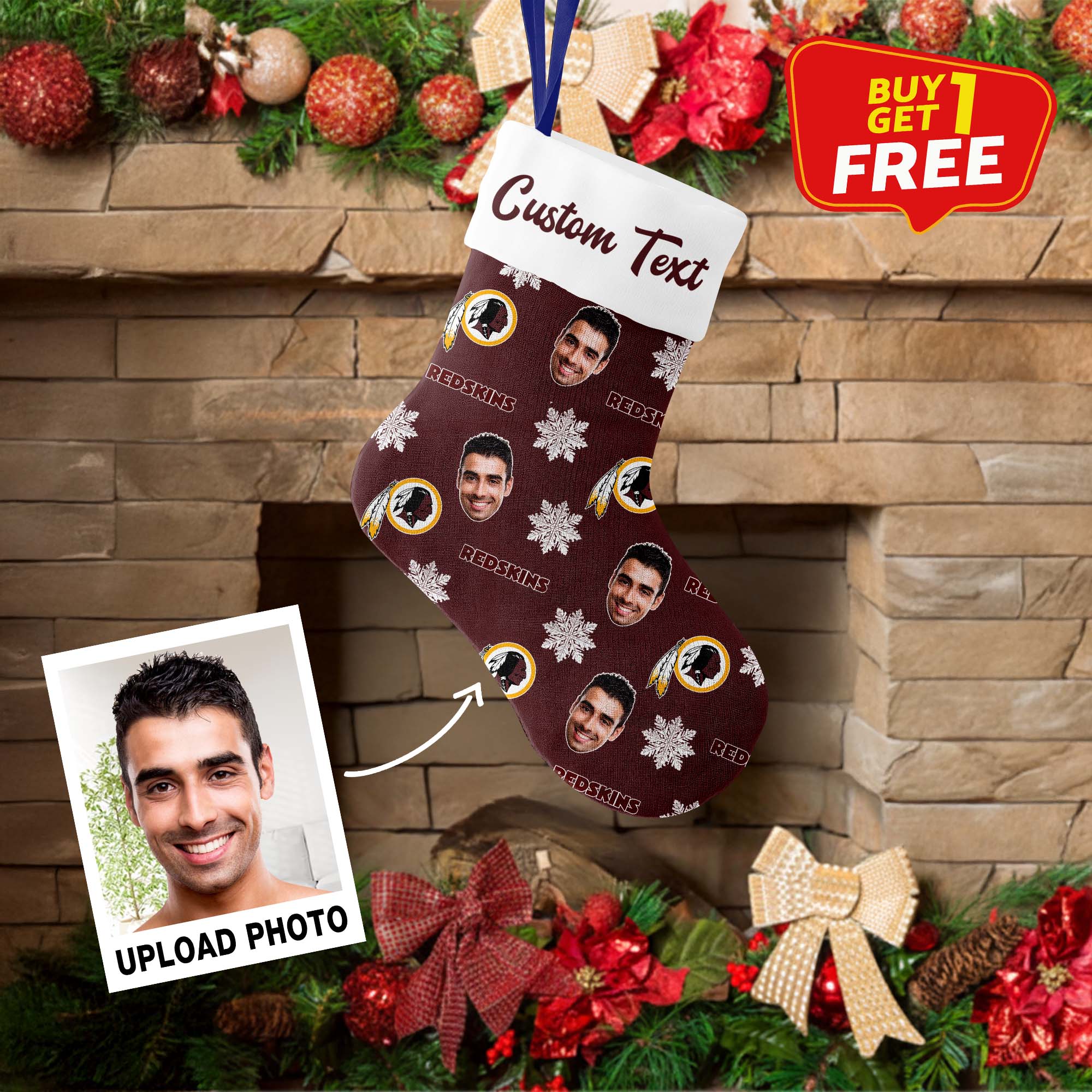 Washington Redskins Christmas Stocking Socks PT76705