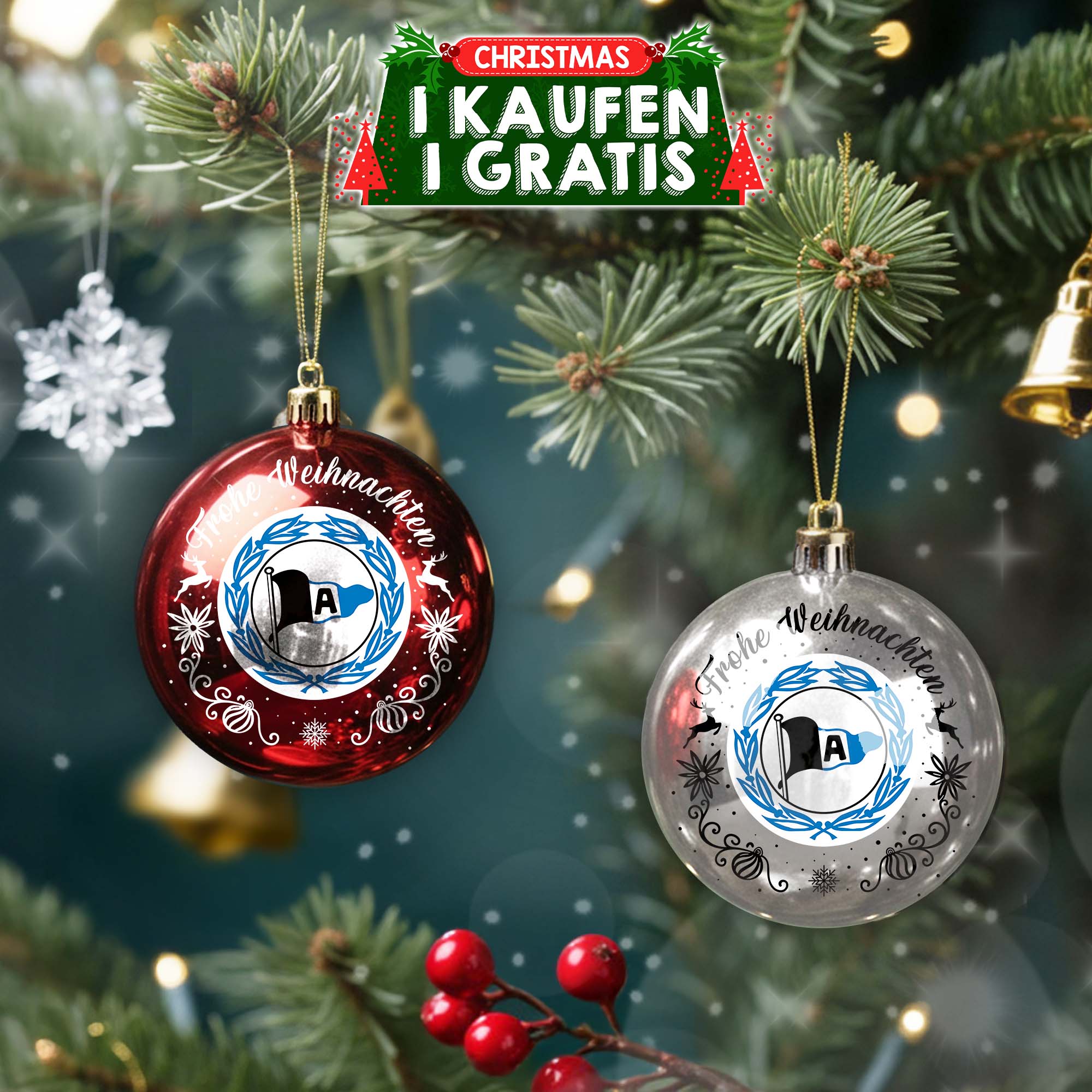 Arminia Bielefeld Plastic Round Ball Ornament PT76761