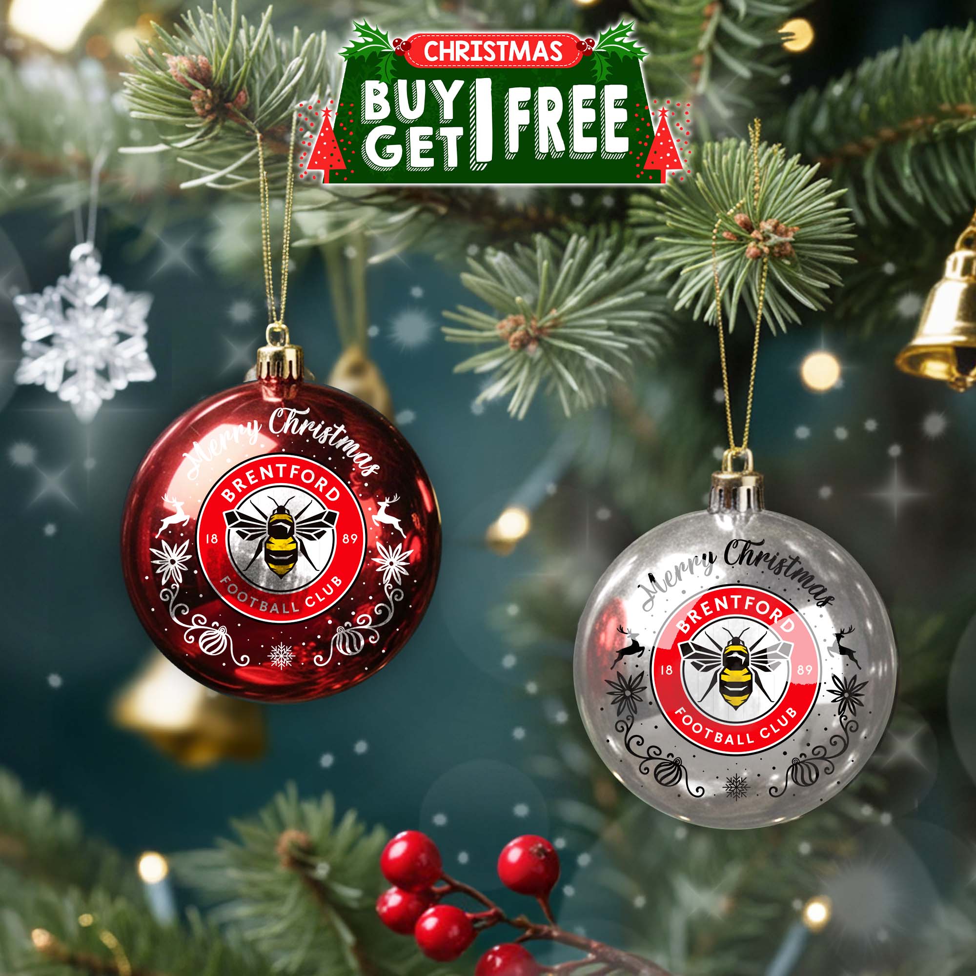 Brentford F.C Round Ball Ornament PT76781