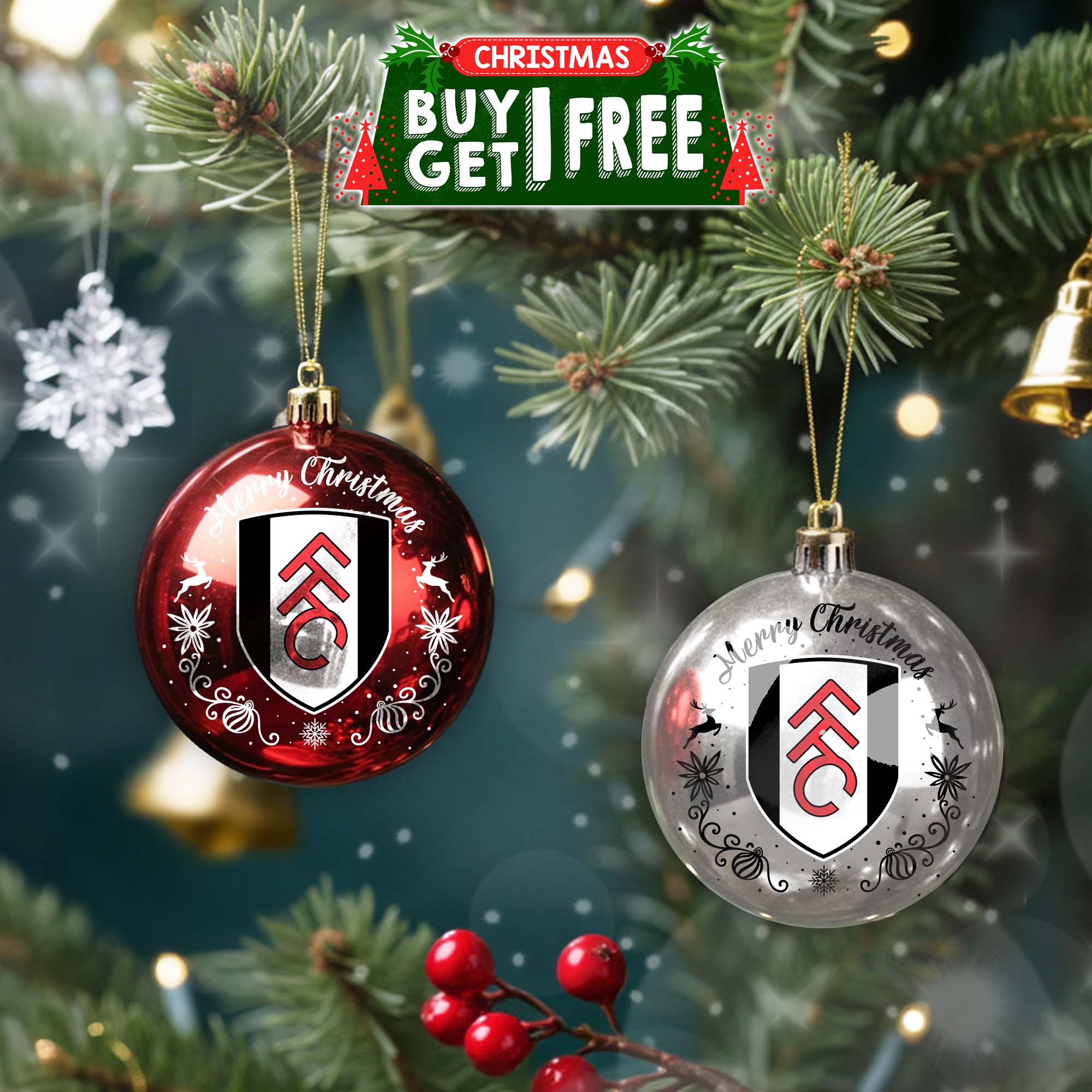 Fulham F.C Round Ball Ornament PT76787