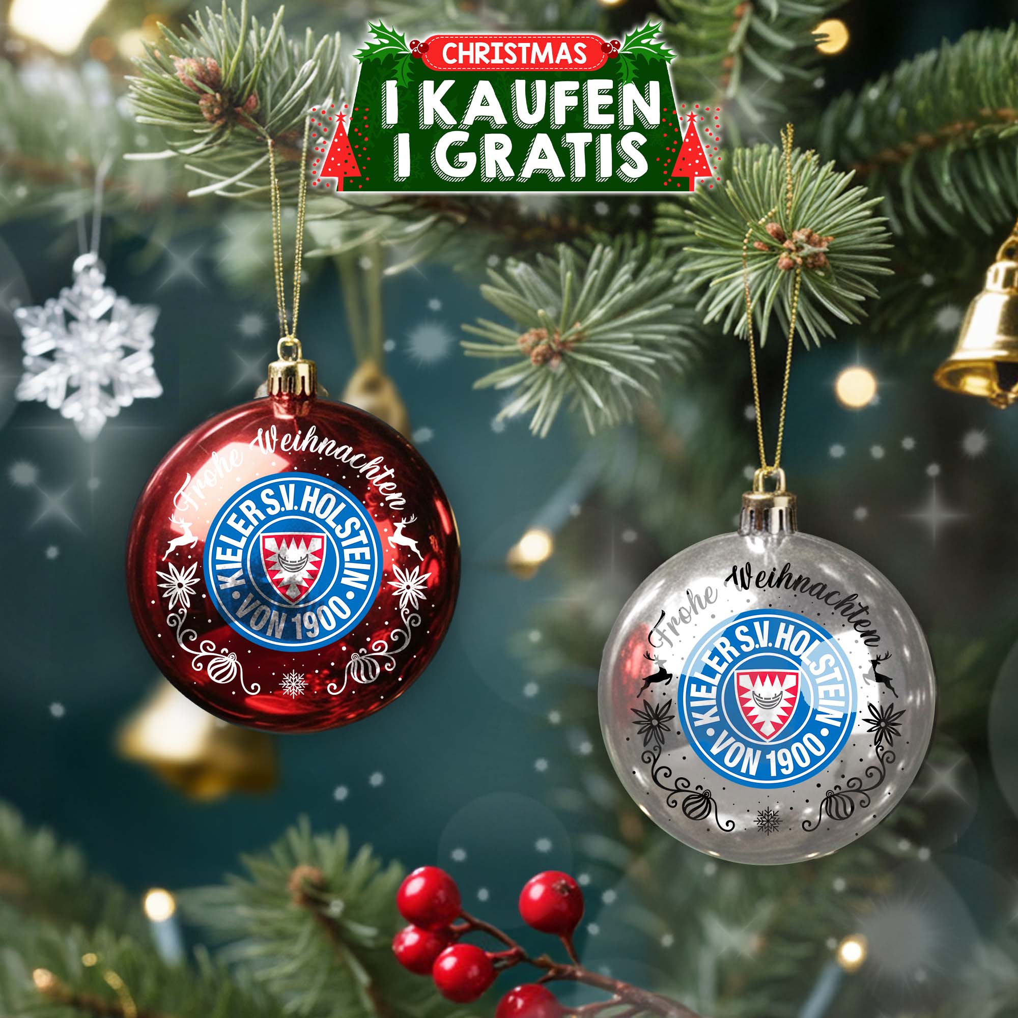 Holstein Kiel Plastic Round Ball Ornament PT76768