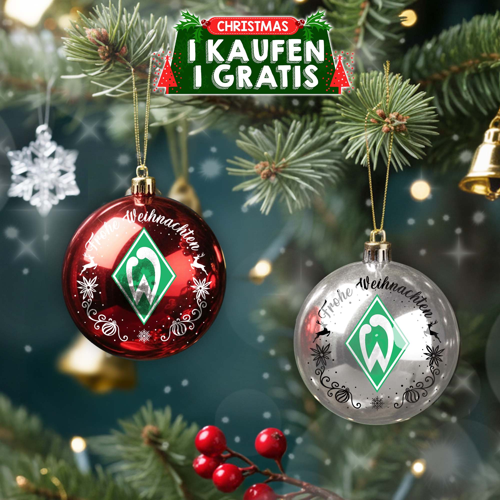 Werder Bremen Plastic Round Ball Ornament PT76757