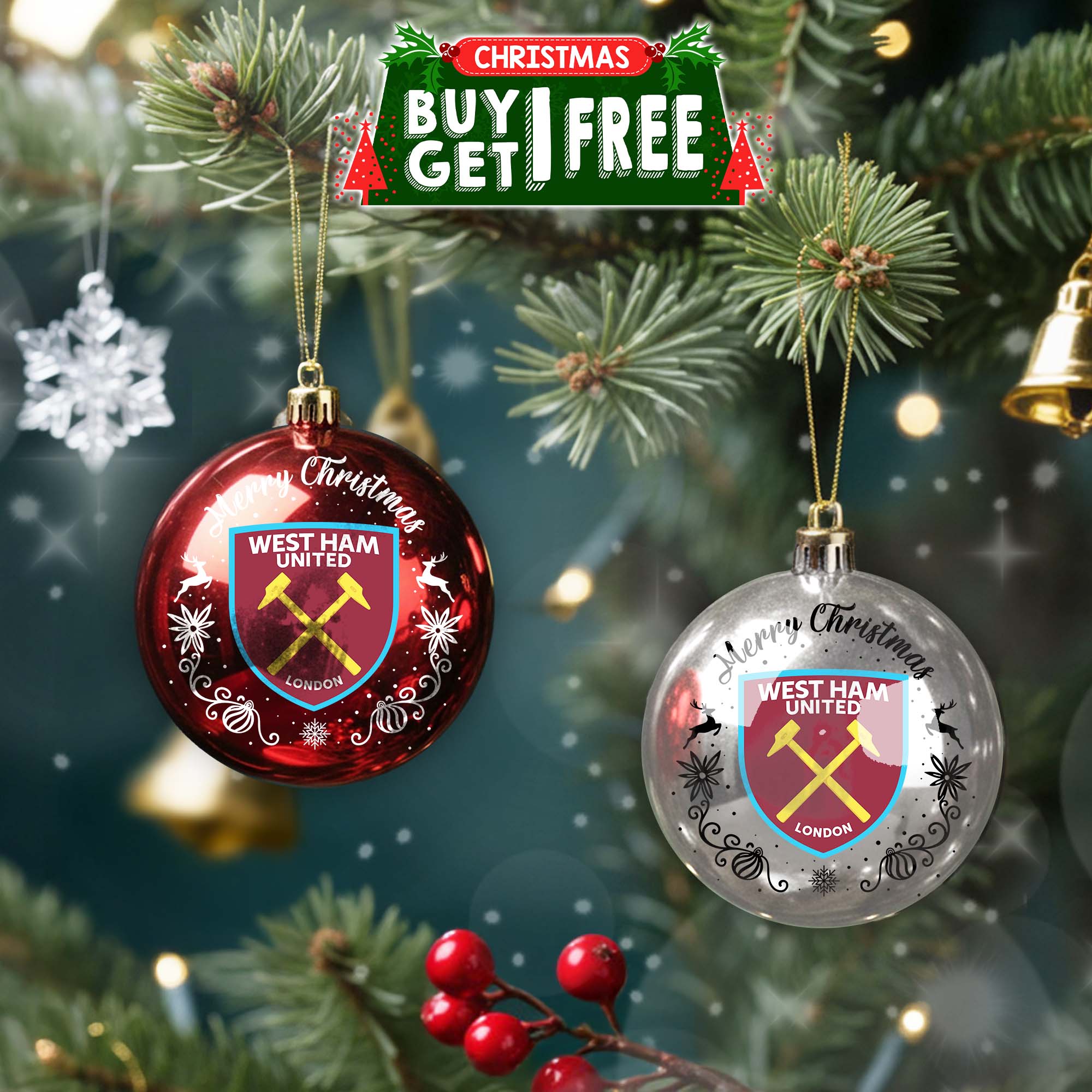 West Ham United F.C Round Ball Ornament PT76796