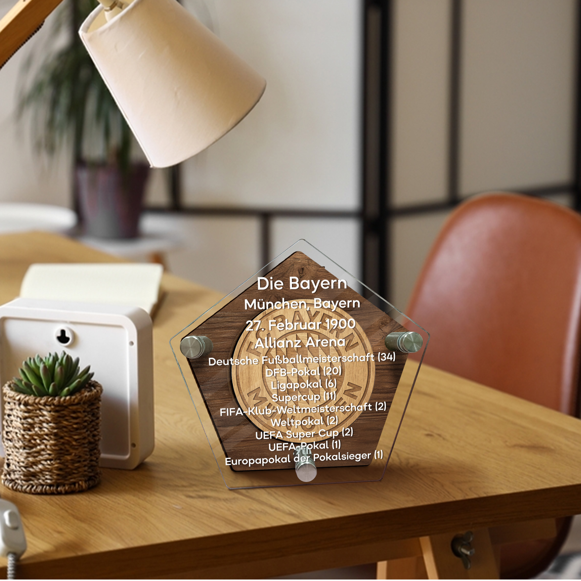 Bayern München Wooden and Acrylic Commemorative Plaque  PT76816