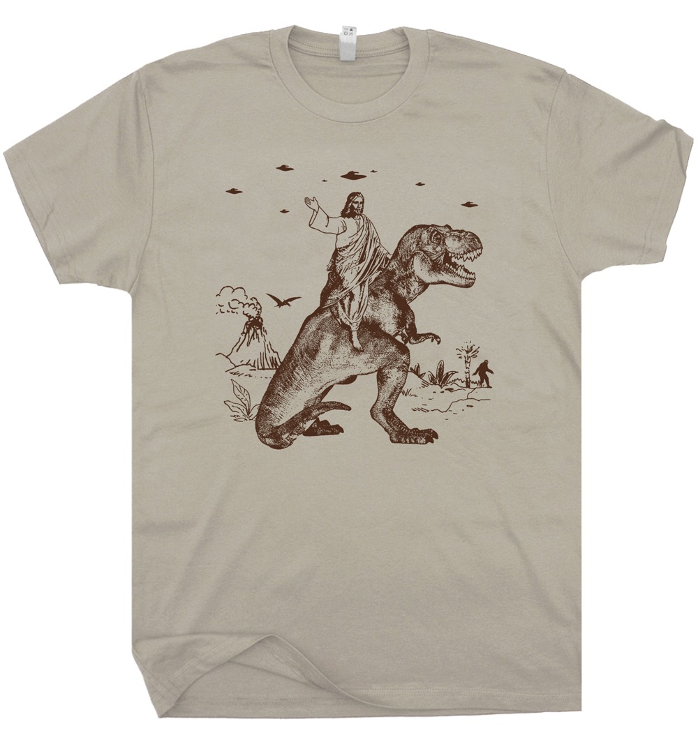 Jesus Riding Dinosaur T-Shirt PT76840