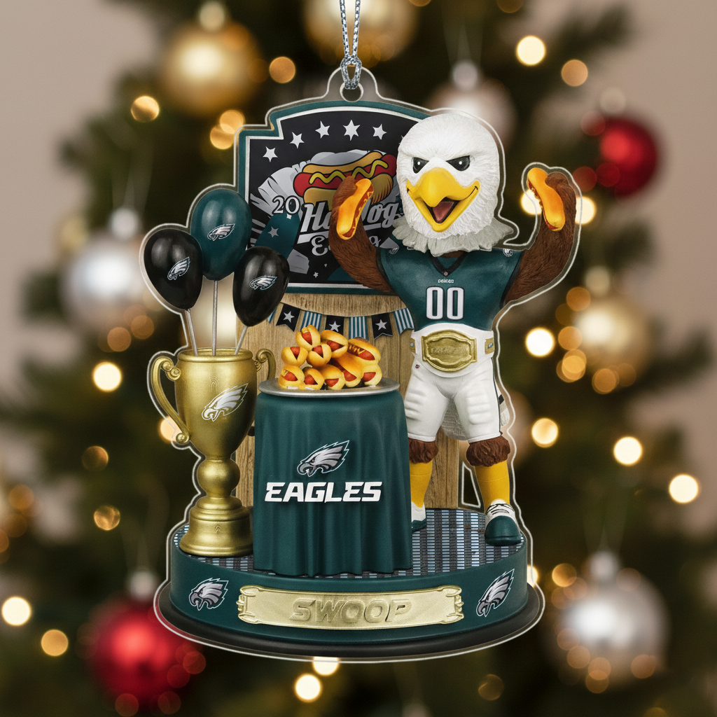 Swoop Philadelphia Eagles Hot Dog Eating Contest Ornament PT76904
