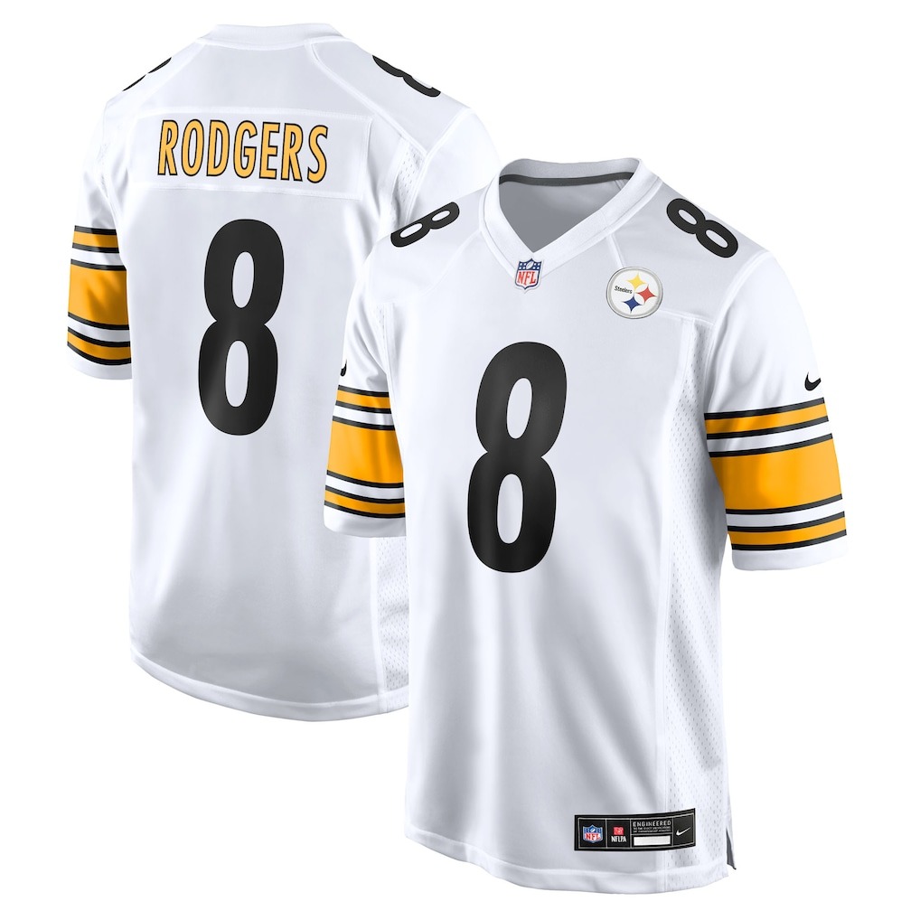 Pittsburgh Steelers Aaron Rodgers Nike White Game Jersey PT77239