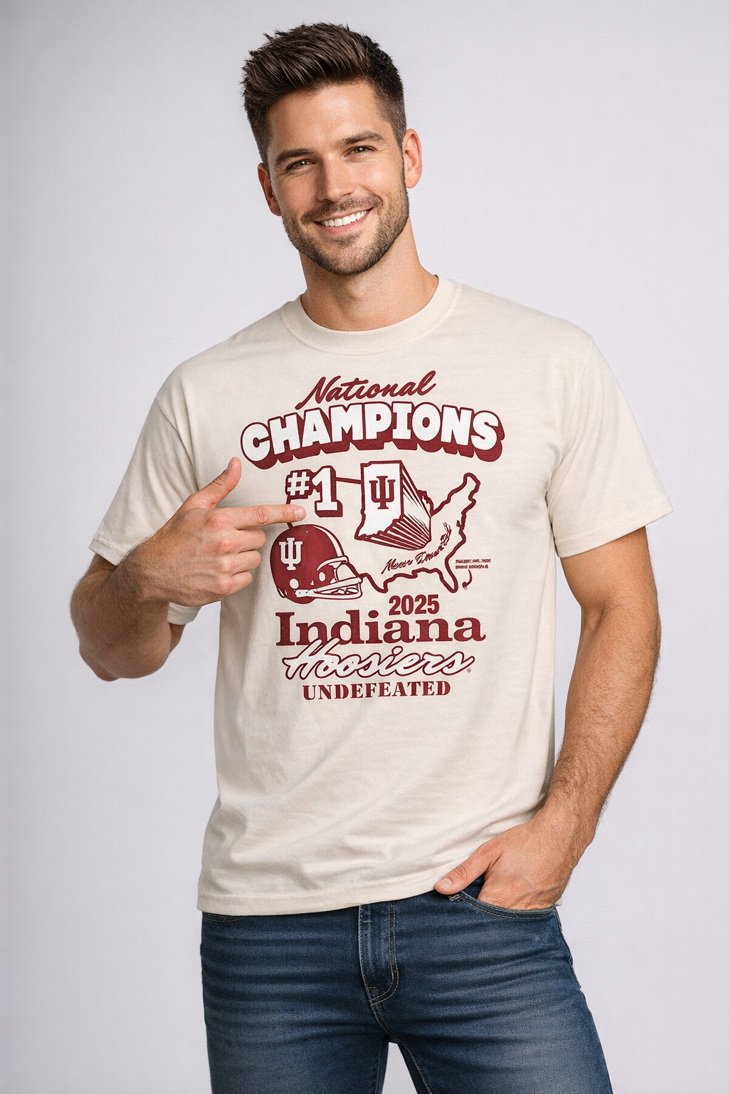 Indiana Hoosiers 2025 National Champions #1 Team T-Shirt  PT77242