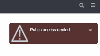Public access denied