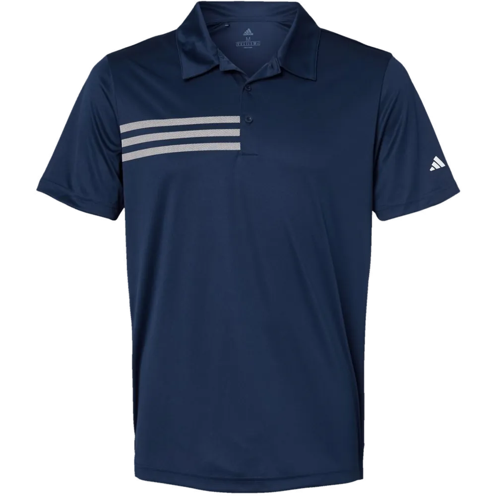 Adidas A324 3-Stripes Chest Polo – POD — Collegiate Navy/ White
