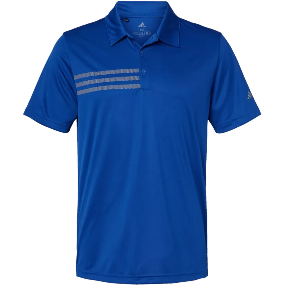 Adidas A324 3-Stripes Chest Polo – POD — Collegiate Royal/ Grey Three