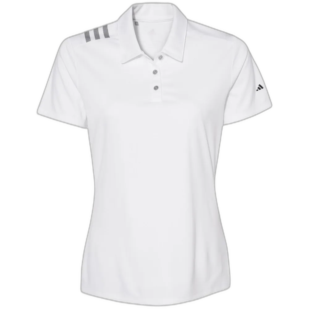 Adidas A325 Women's 3-Stripes Shoulder Polo – POD — White/ Black