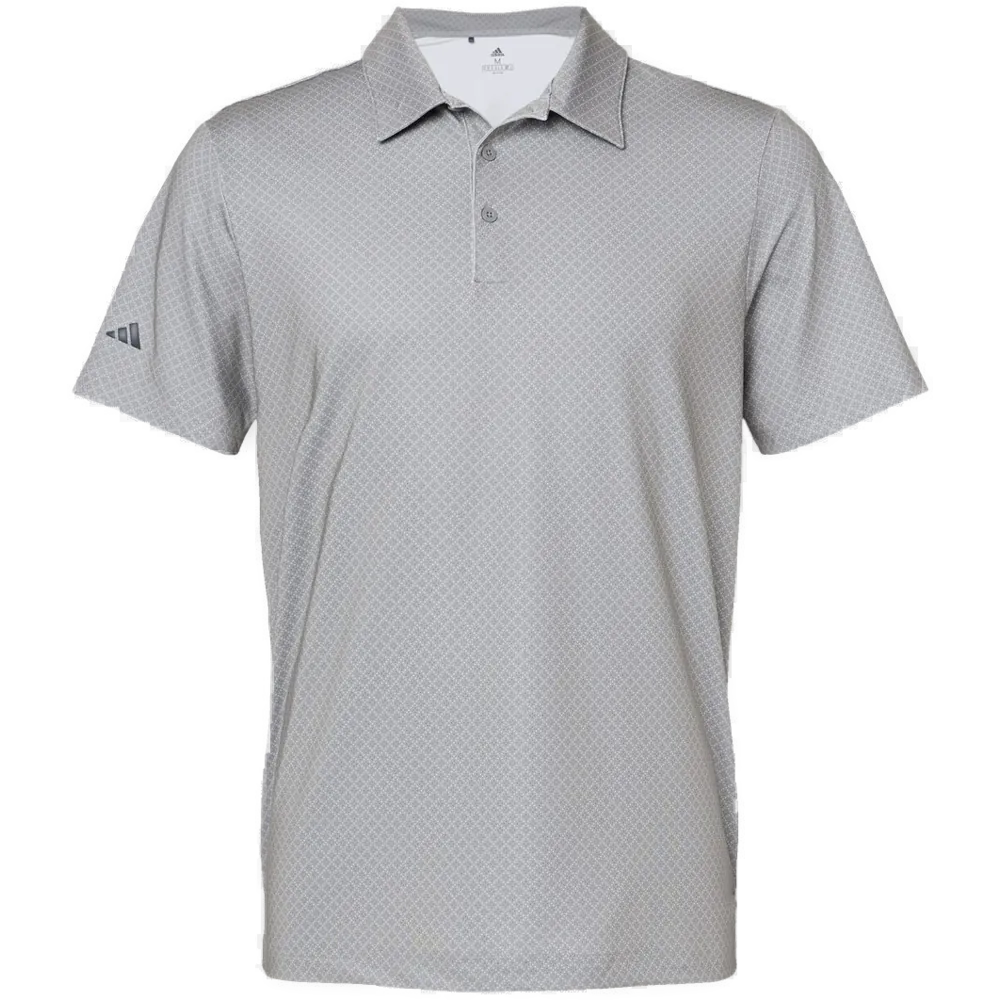 Diamond Dot Print Polo — Grey Three/ Team Royal/ Navy